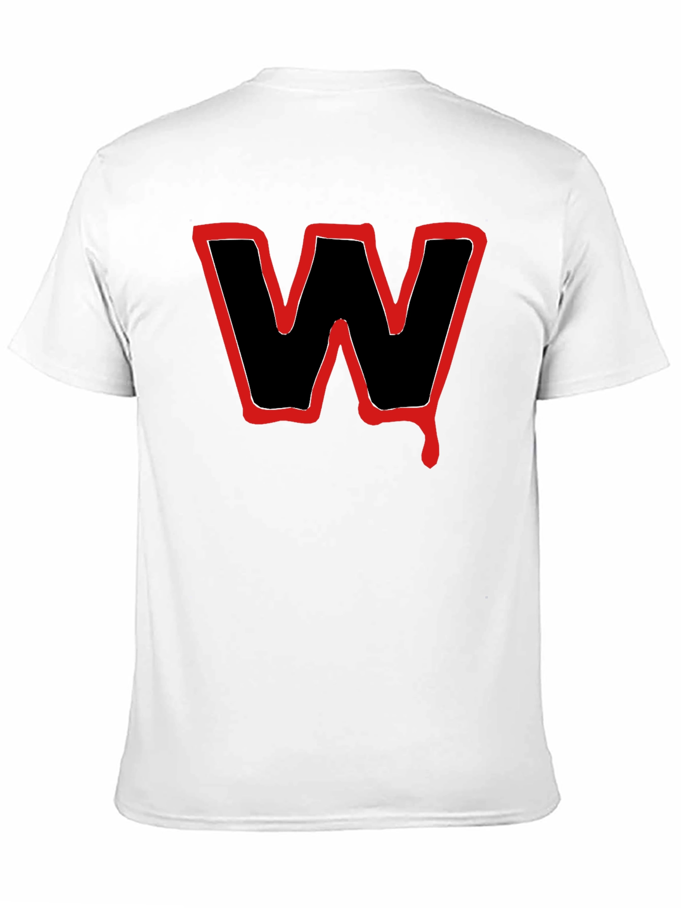 Black T-Shirt with Red W Graphic