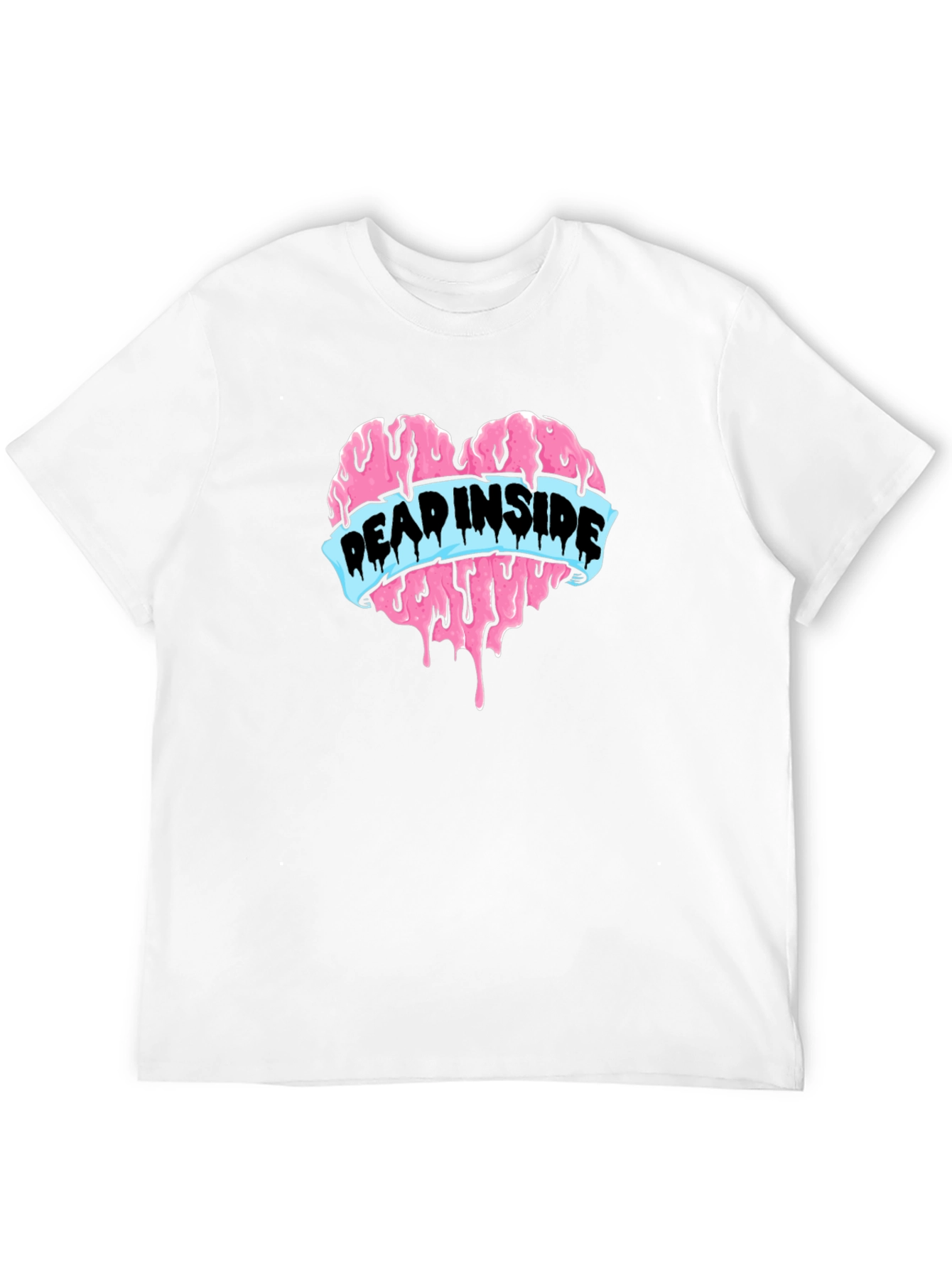 Dead Inside Heart Graphic Tee - Black Cotton T-Shirt