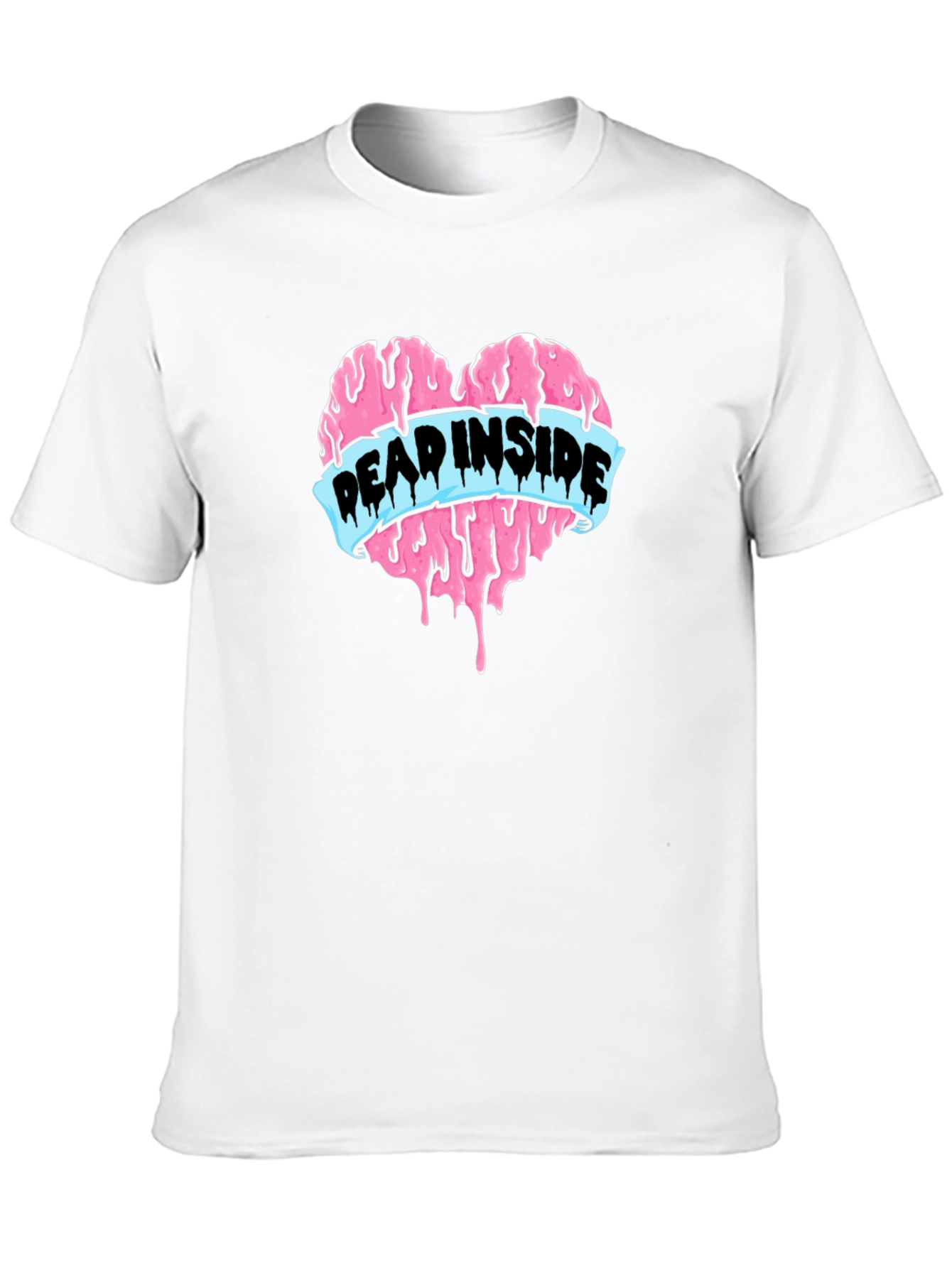 Dead Inside Heart Graphic Tee - Black Cotton T-Shirt