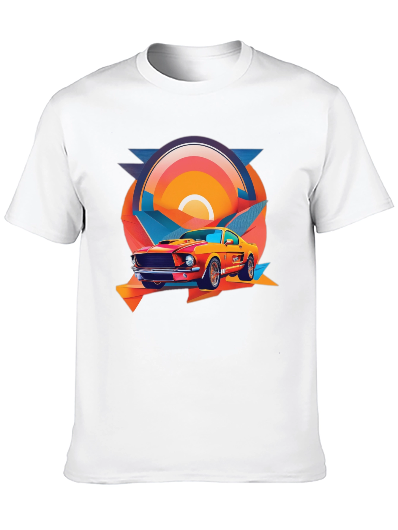 Retro Muscle Car Graphic Tee - Black