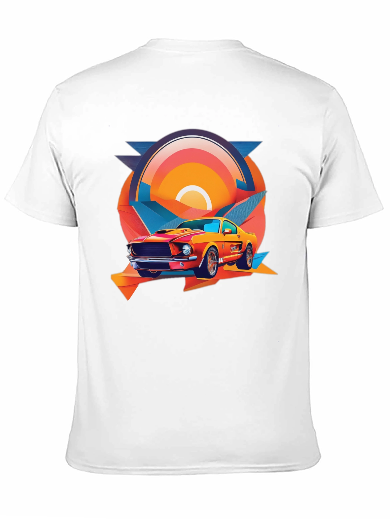 Retro Muscle Car Graphic Tee - Black