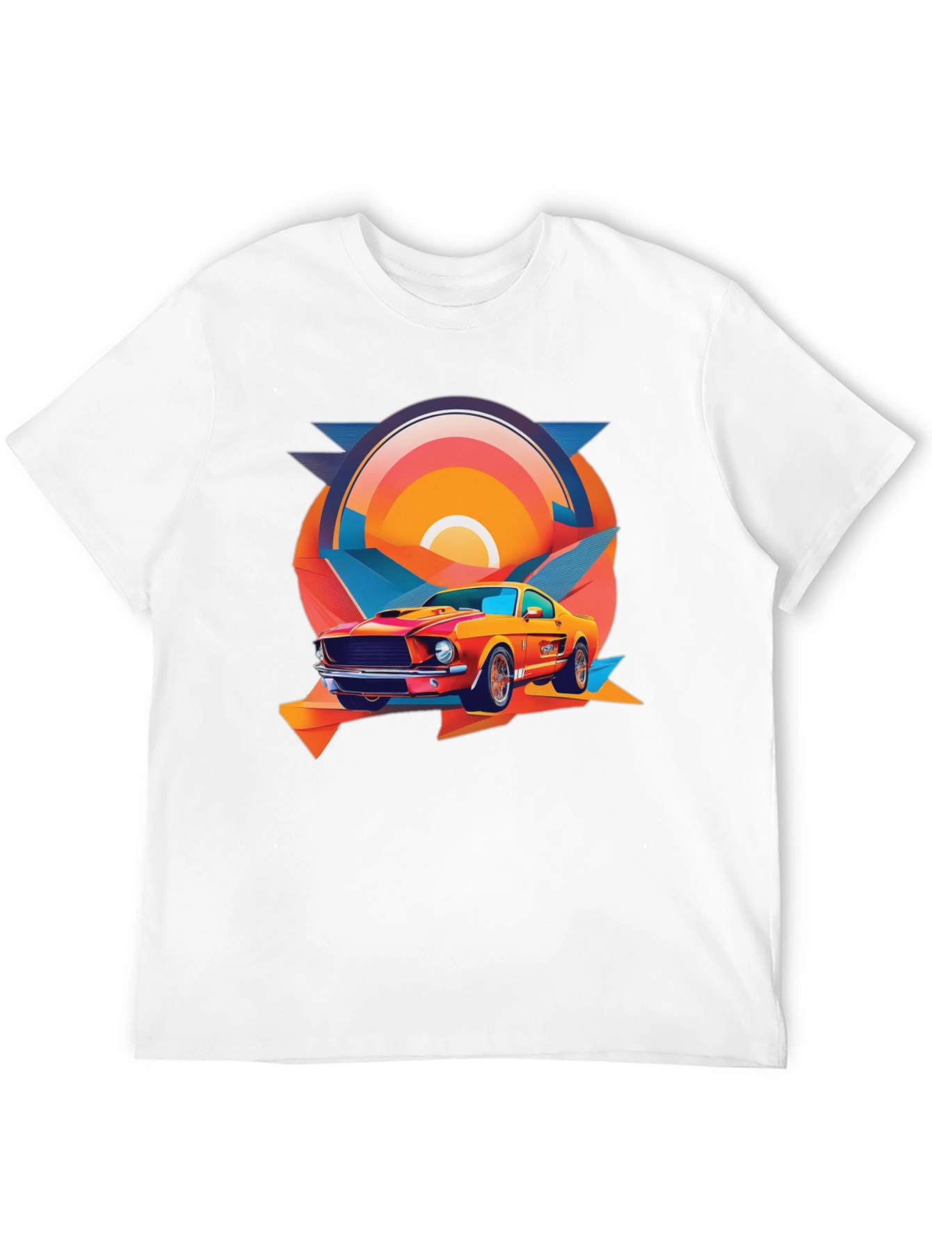 Retro Muscle Car Graphic Tee - Black