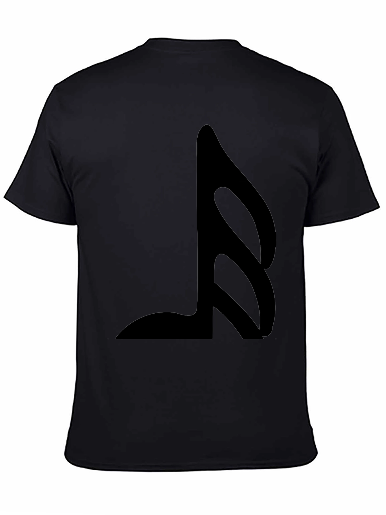 Stylish Black T-Shirt with Music Note Graphic