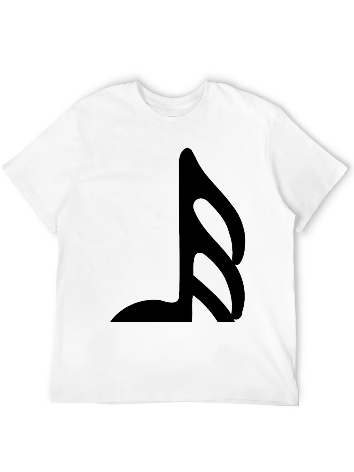 Stylish Black T-Shirt with Music Note Graphic