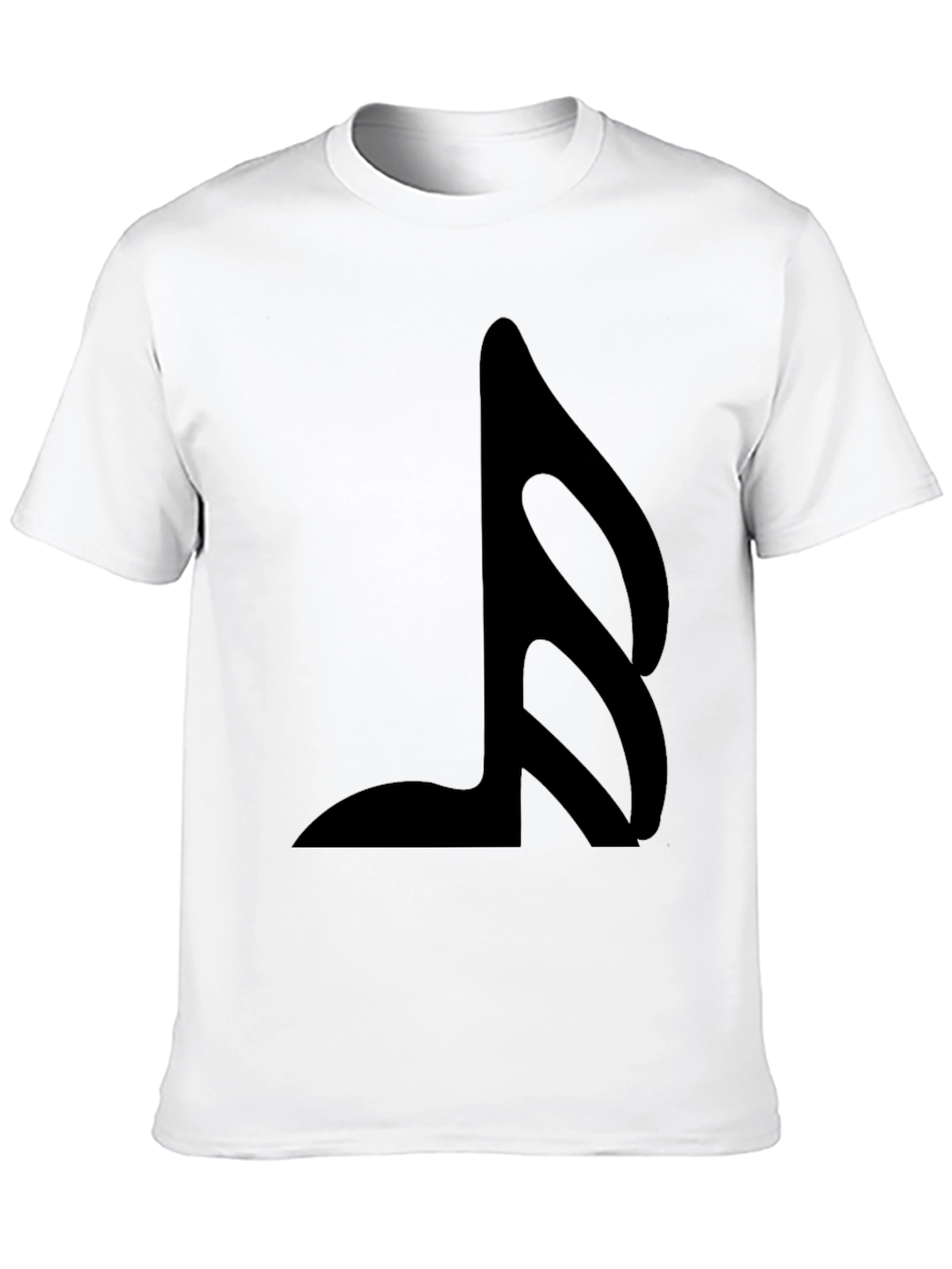 Stylish Black T-Shirt with Music Note Graphic