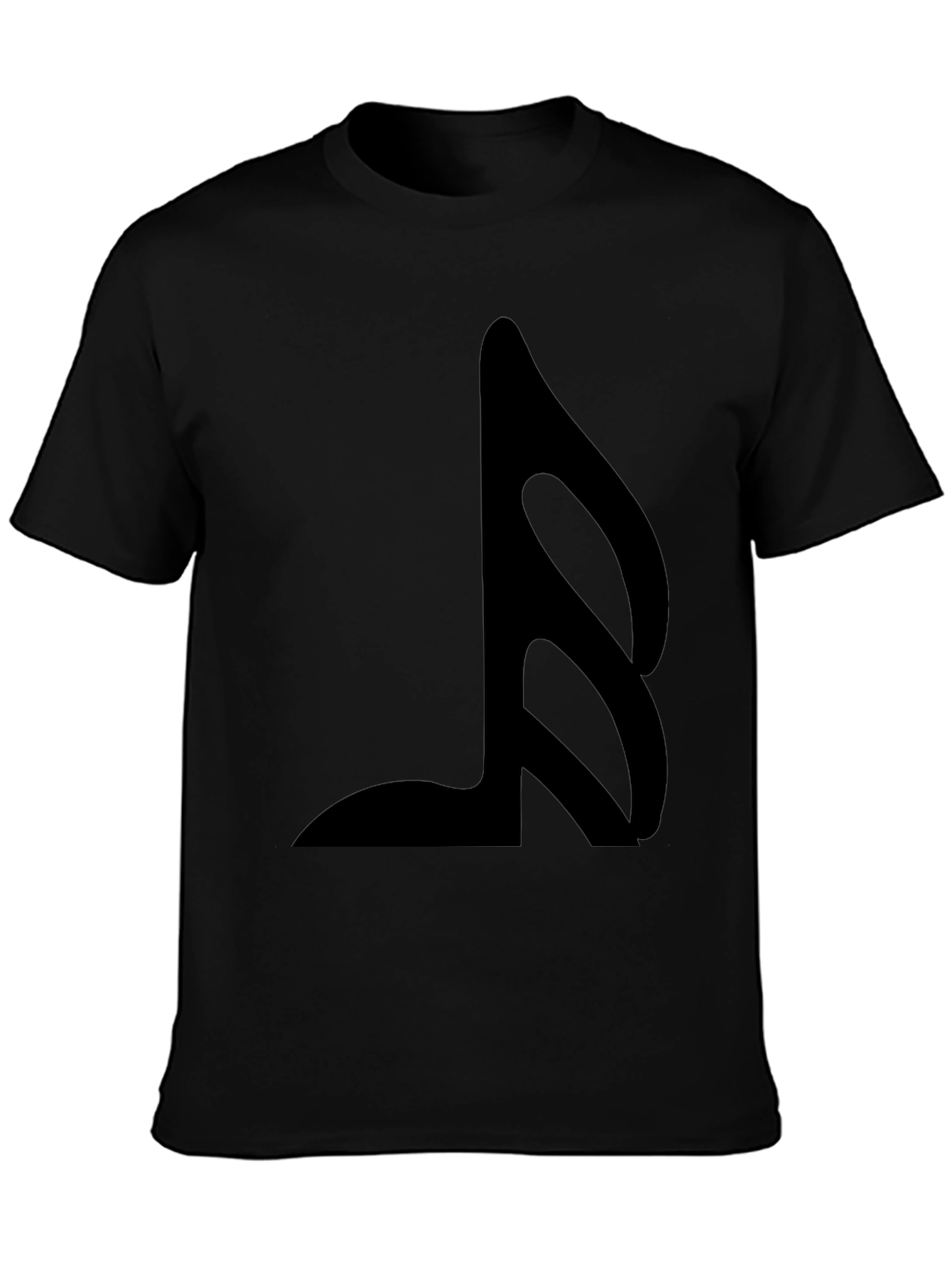 Stylish Black T-Shirt with Music Note Graphic