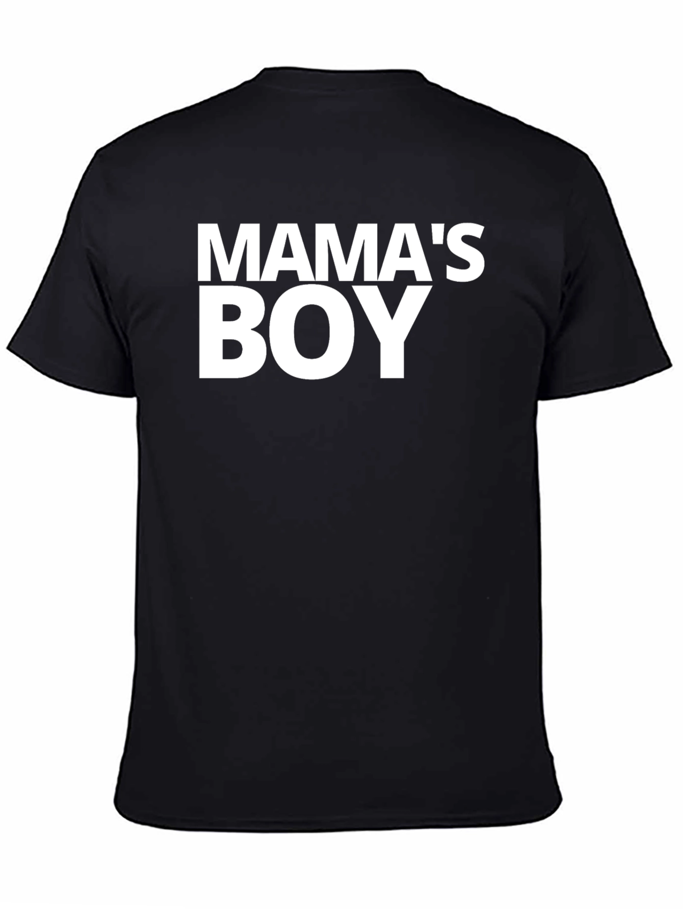 Mamas Boy Black Graphic Tee Shirt