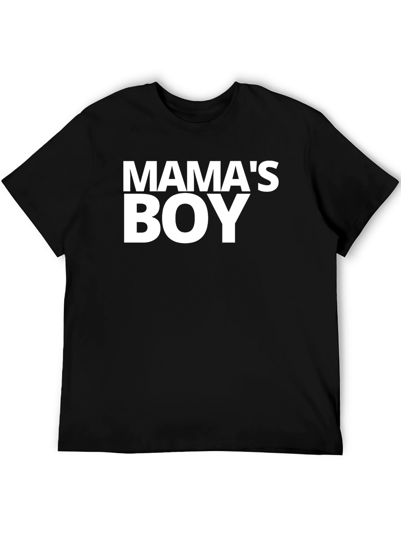 Mamas Boy Black Graphic Tee Shirt