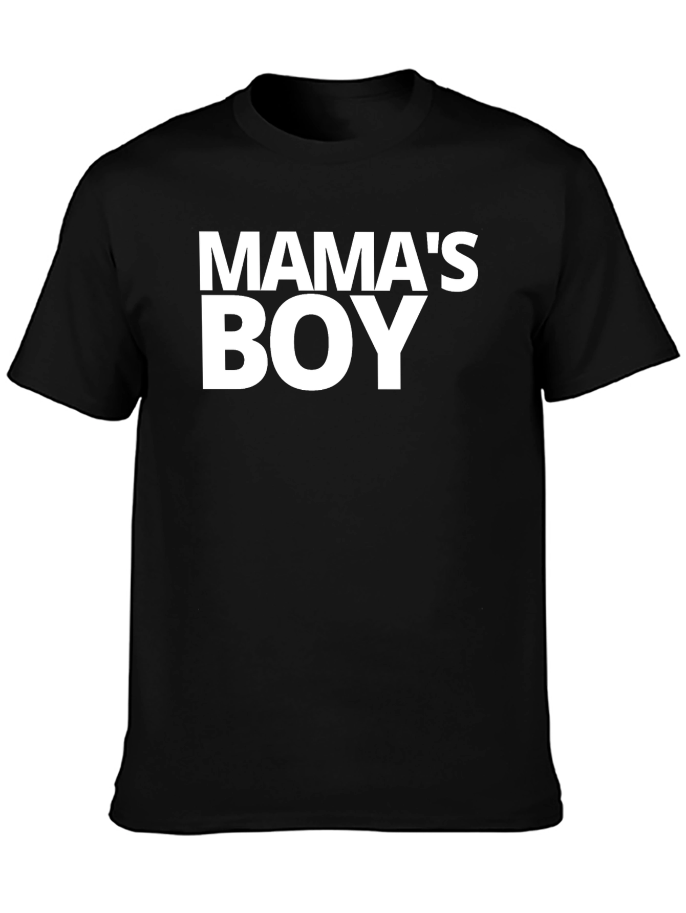 Mamas Boy Black Graphic Tee Shirt
