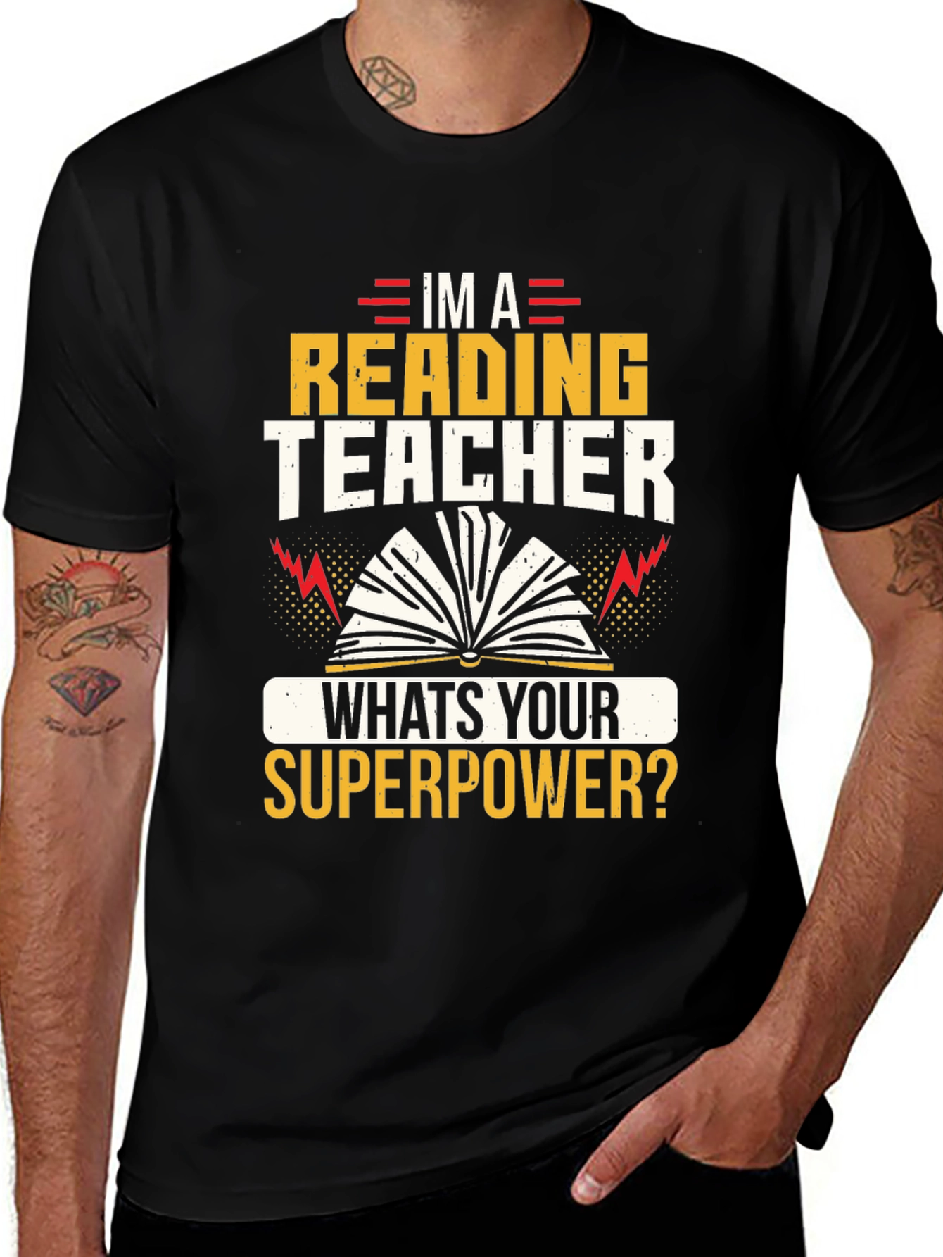 Reading Teacher Superpower Graphic Tee