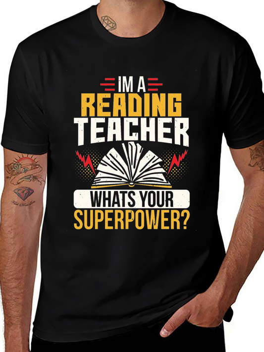 Reading Teacher Superpower Graphic Tee