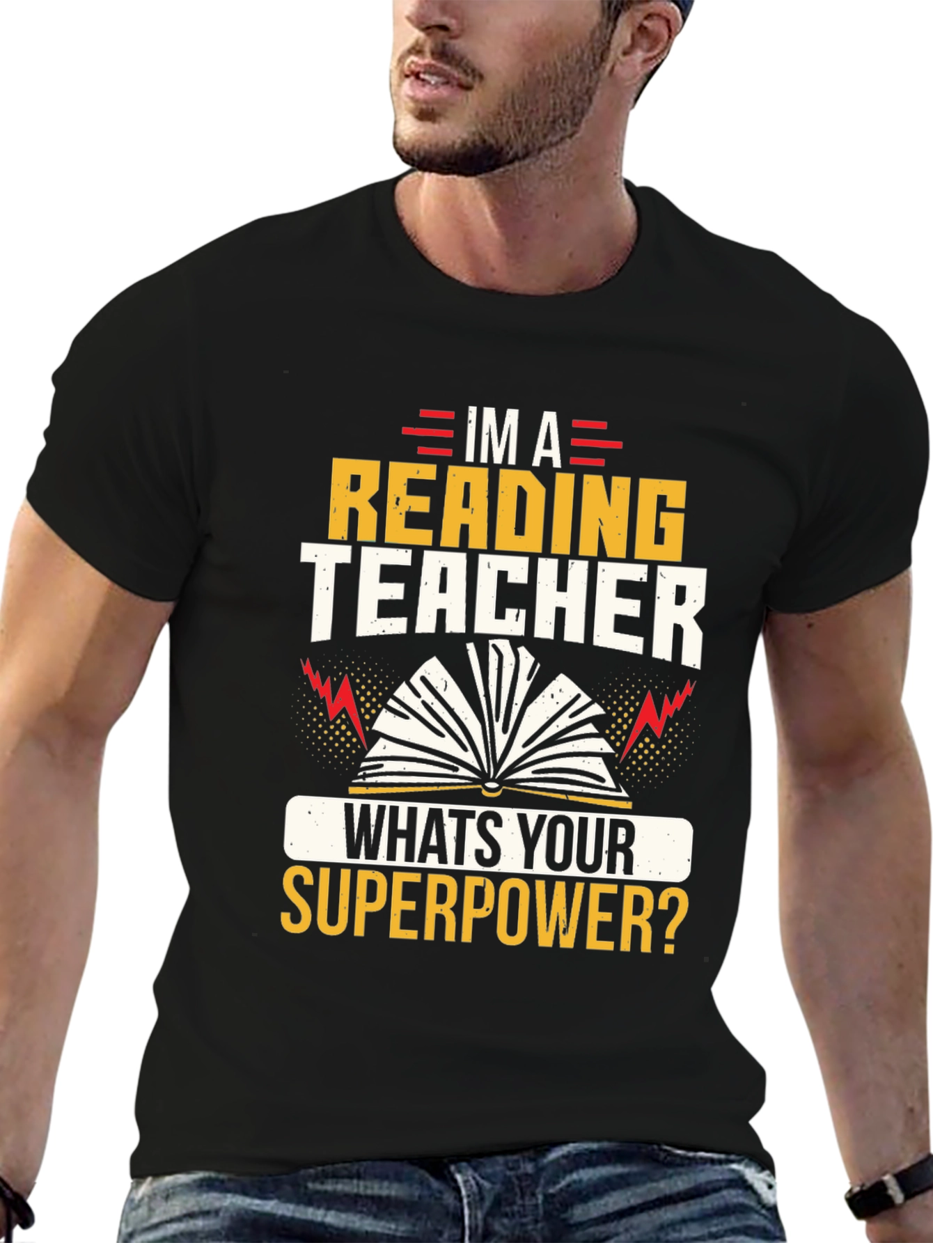 Reading Teacher Superpower Graphic Tee