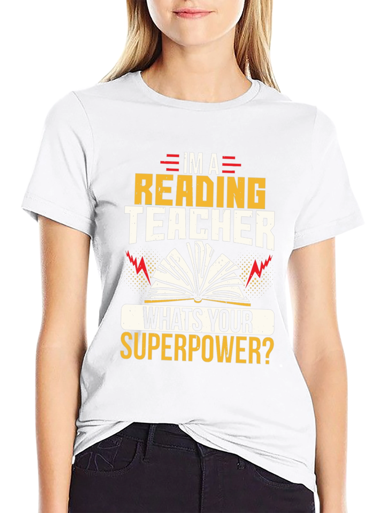 Reading Teacher Superpower Graphic Tee