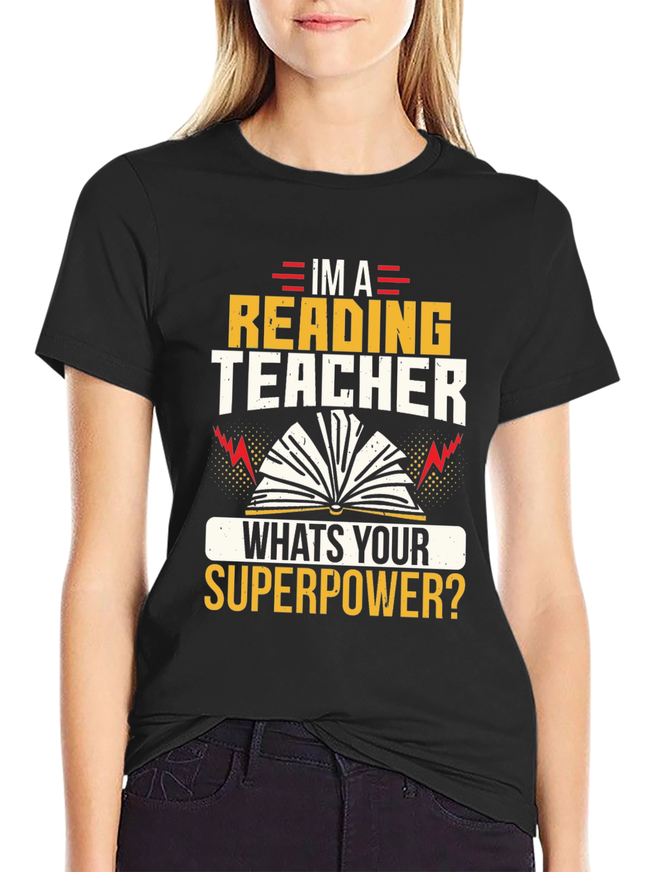 Reading Teacher Superpower Graphic Tee
