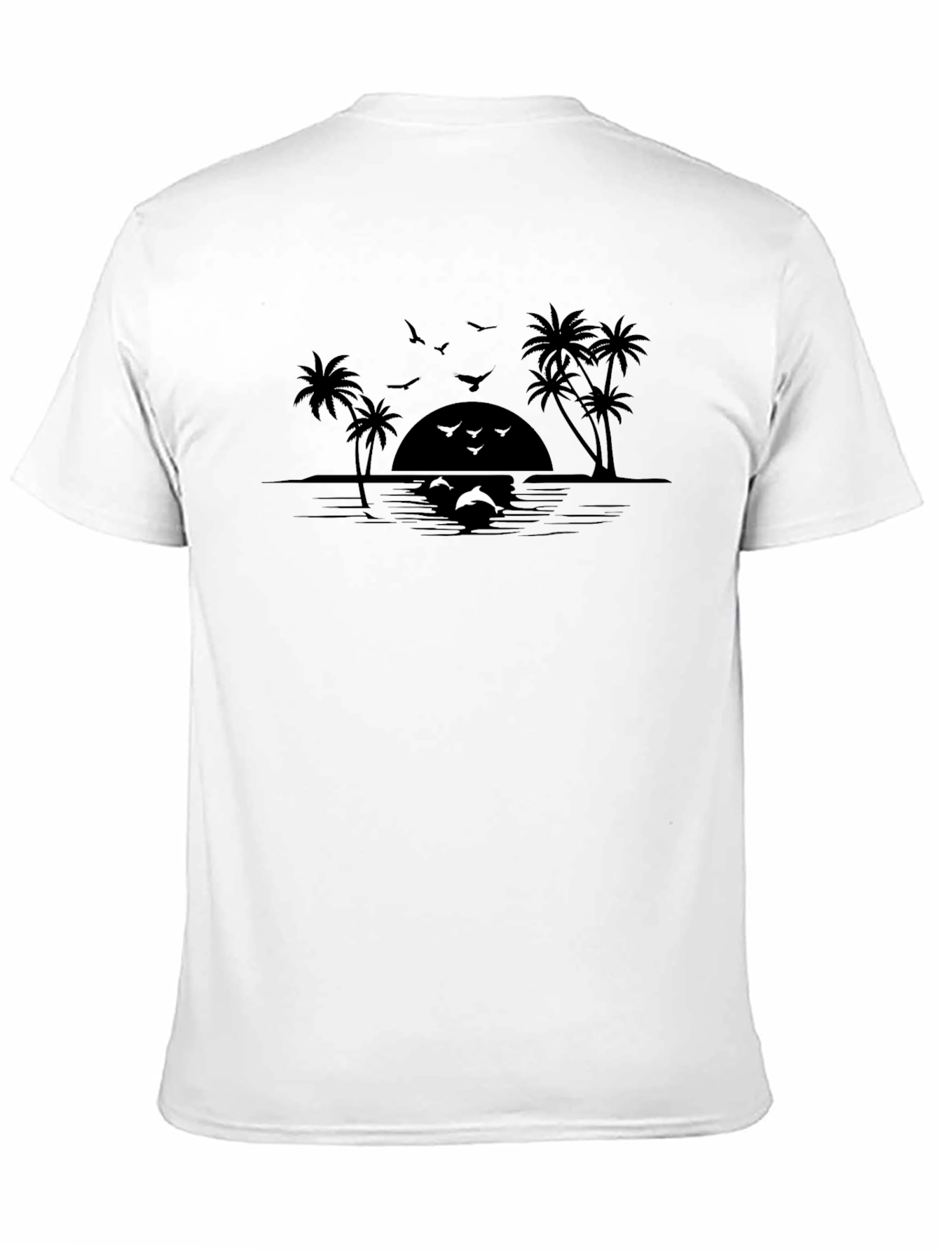 Sunset Dolphin T-Shirt Black