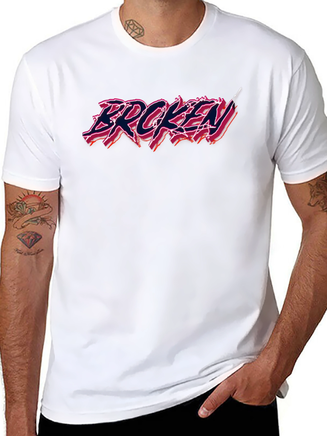 Broken Graphic Tee - Edgy Streetwear