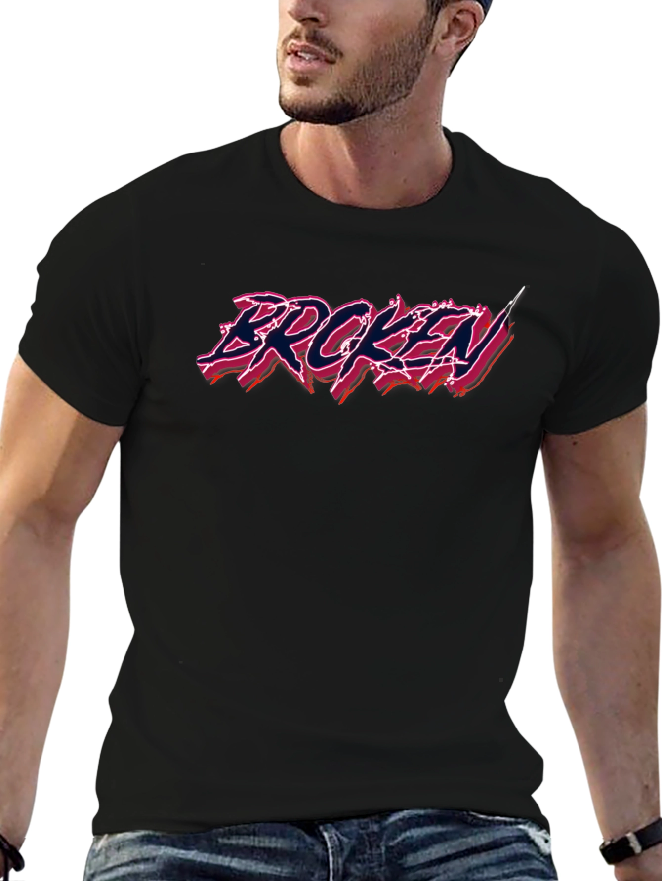 Broken Graphic Tee - Edgy Streetwear