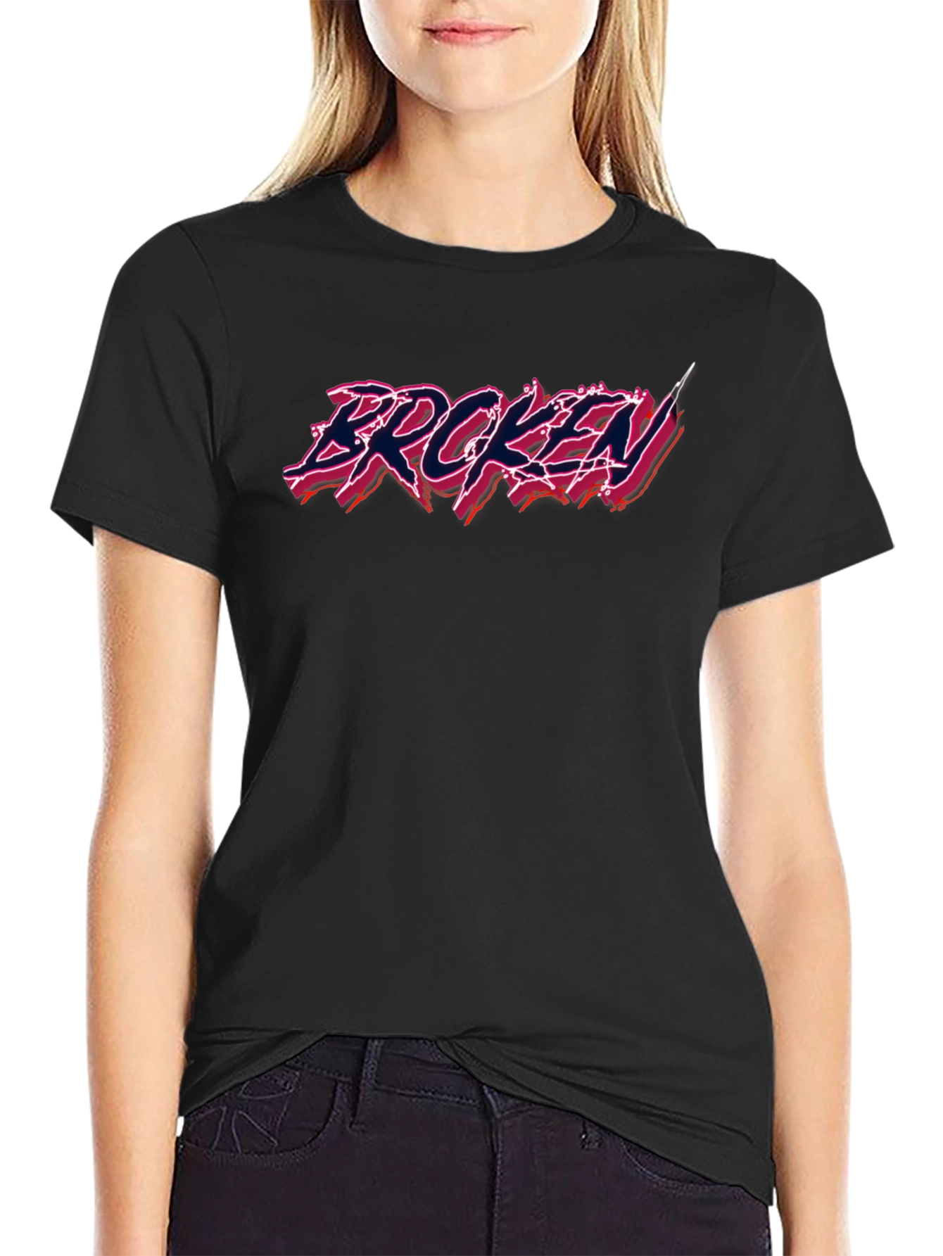 Broken Graphic Tee - Edgy Streetwear