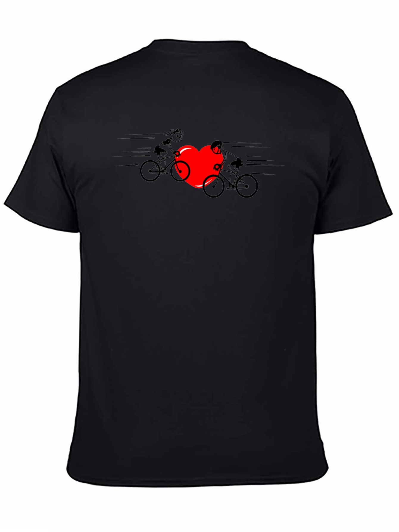 Cycling Love T-Shirt - Heart & Couple on Bikes
