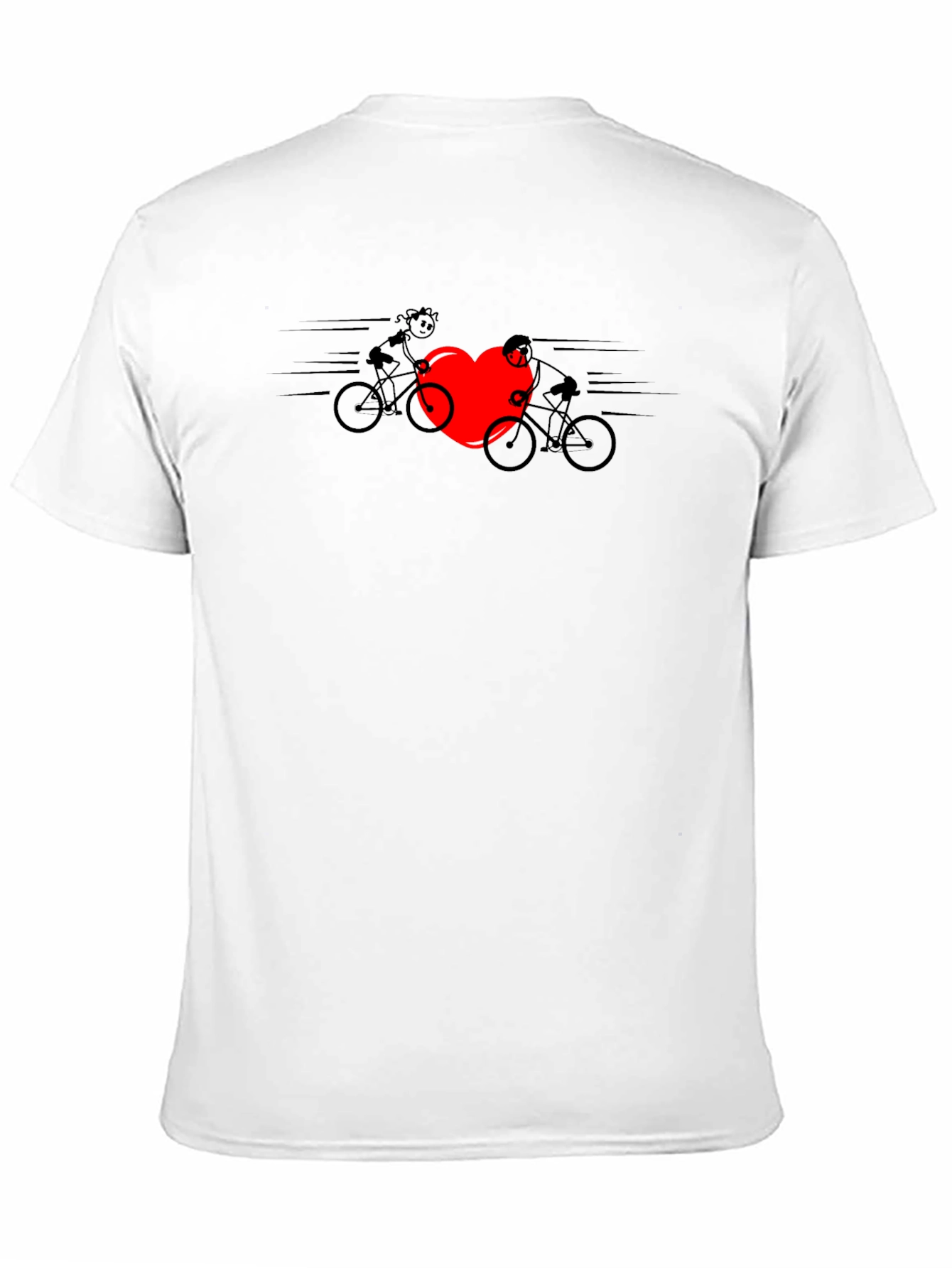 Cycling Love T-Shirt - Heart & Couple on Bikes