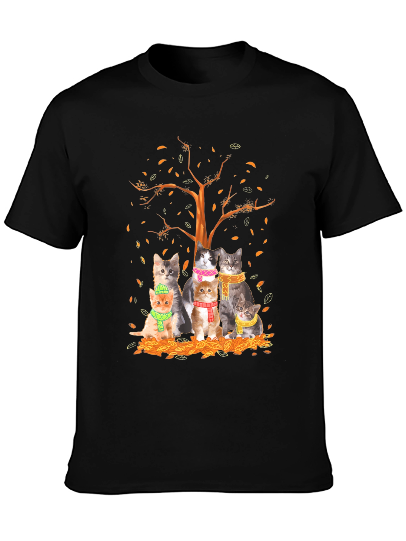 Autumn Cats T-Shirt: Cozy Fall Style