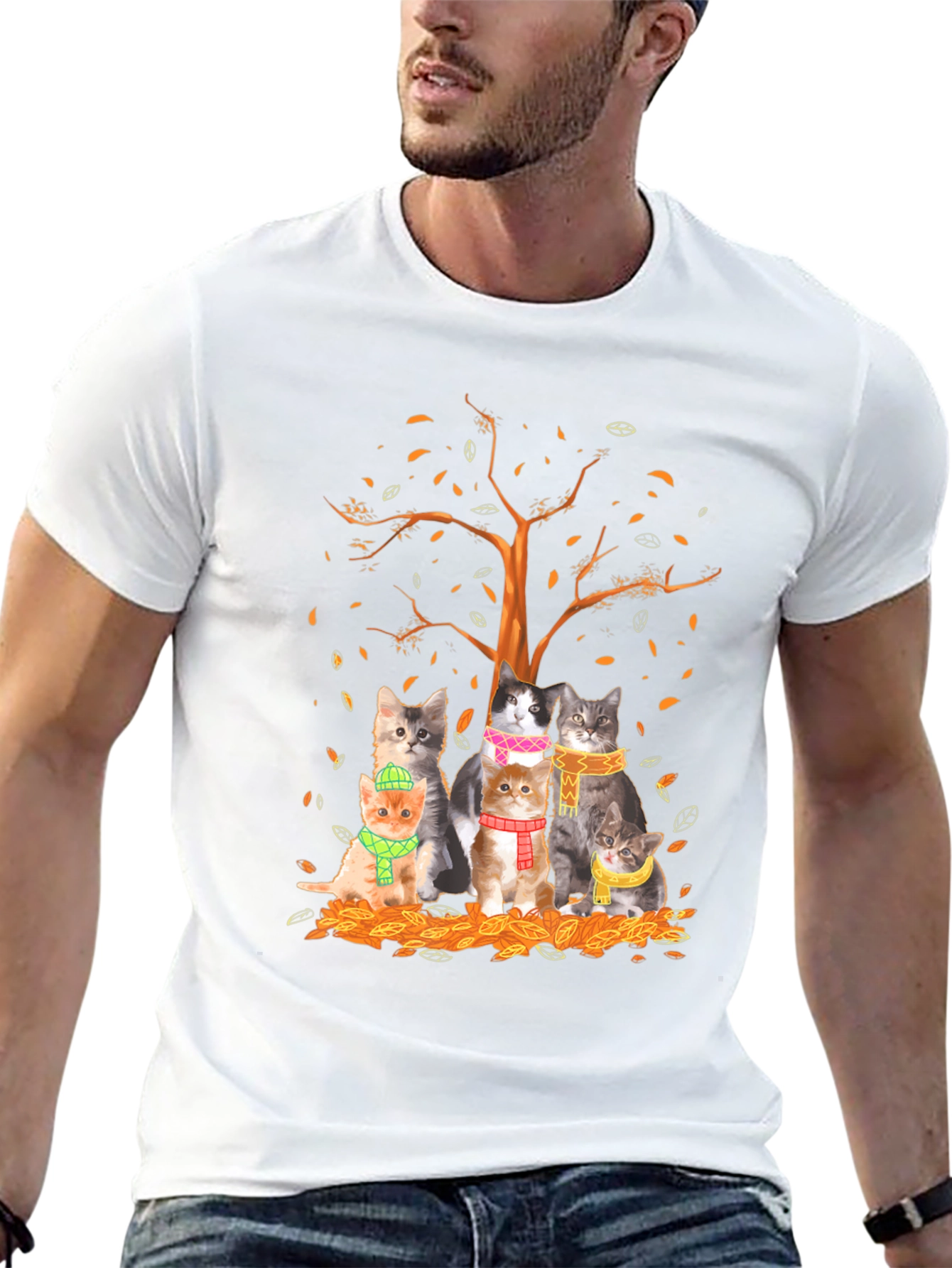 Autumn Cats T-Shirt: Cozy Fall Style