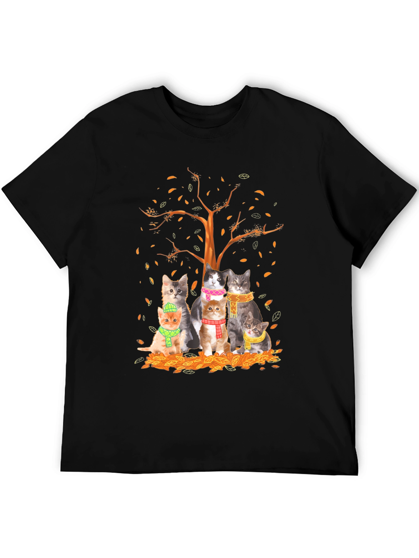 Autumn Cats T-Shirt: Cozy Fall Style