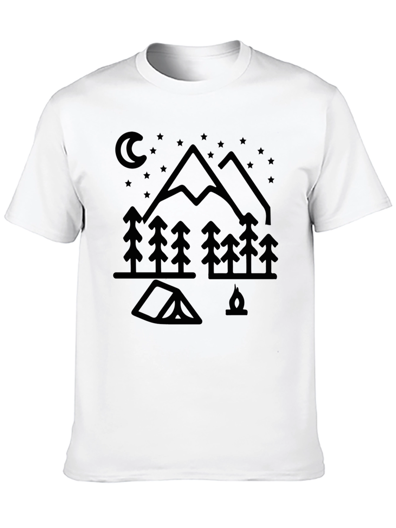Camping Adventure Black Graphic Tee