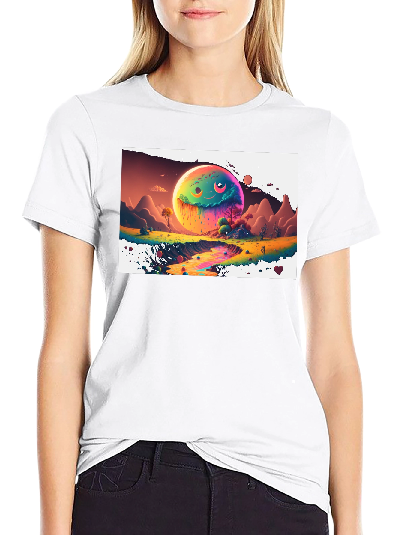 Psychedelic Planet Graphic Tee - Unique Design