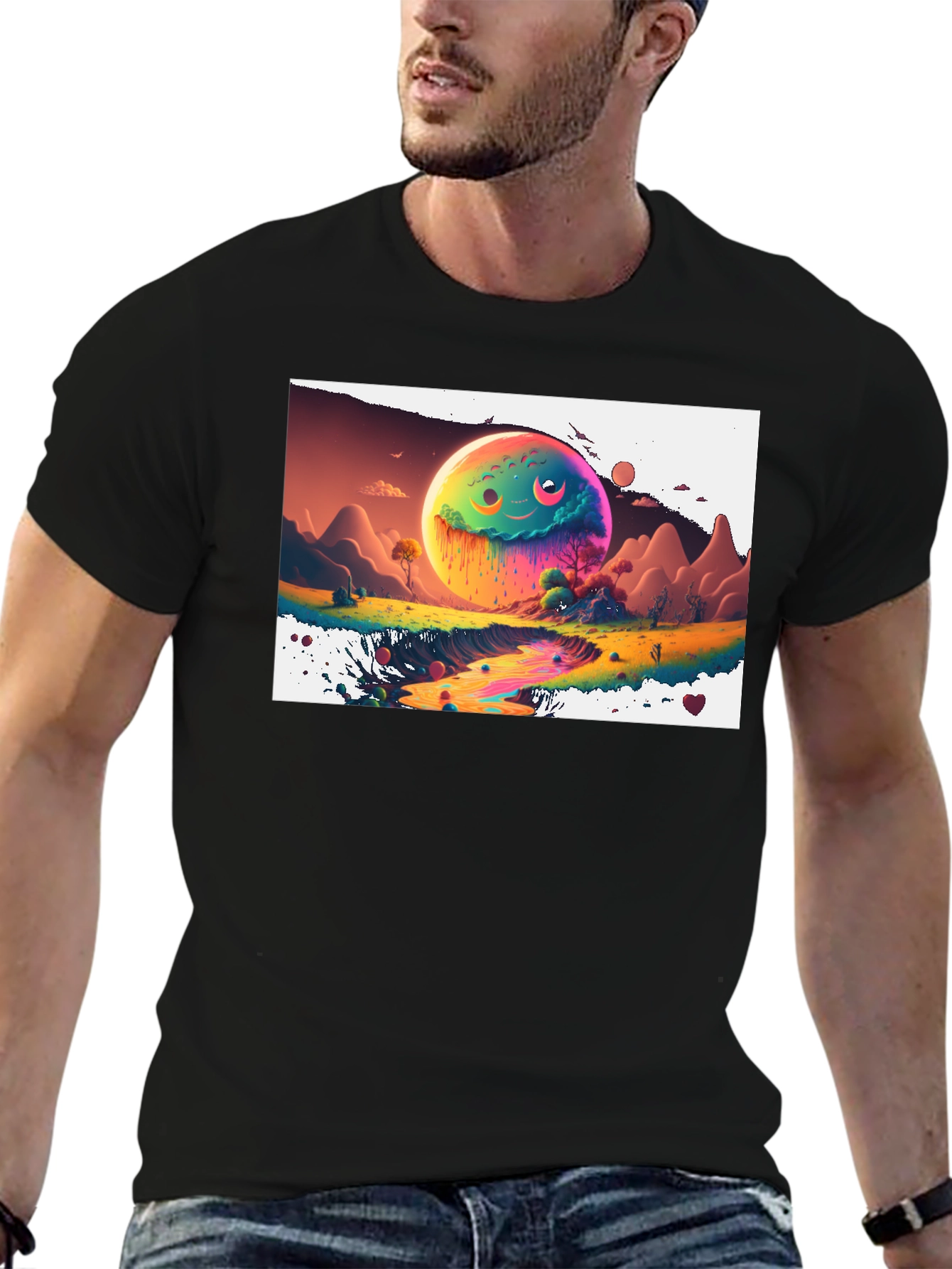 Psychedelic Planet Graphic Tee - Unique Design