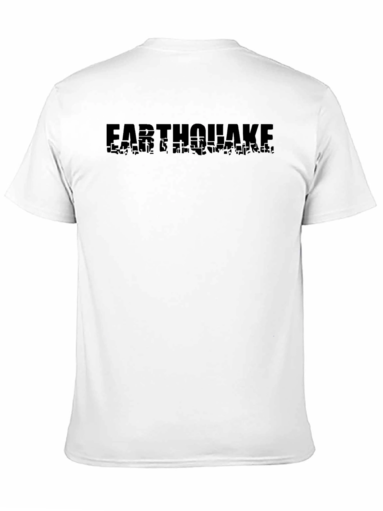 Earthquake T-Shirt Black Graphic Tee Casual Wear