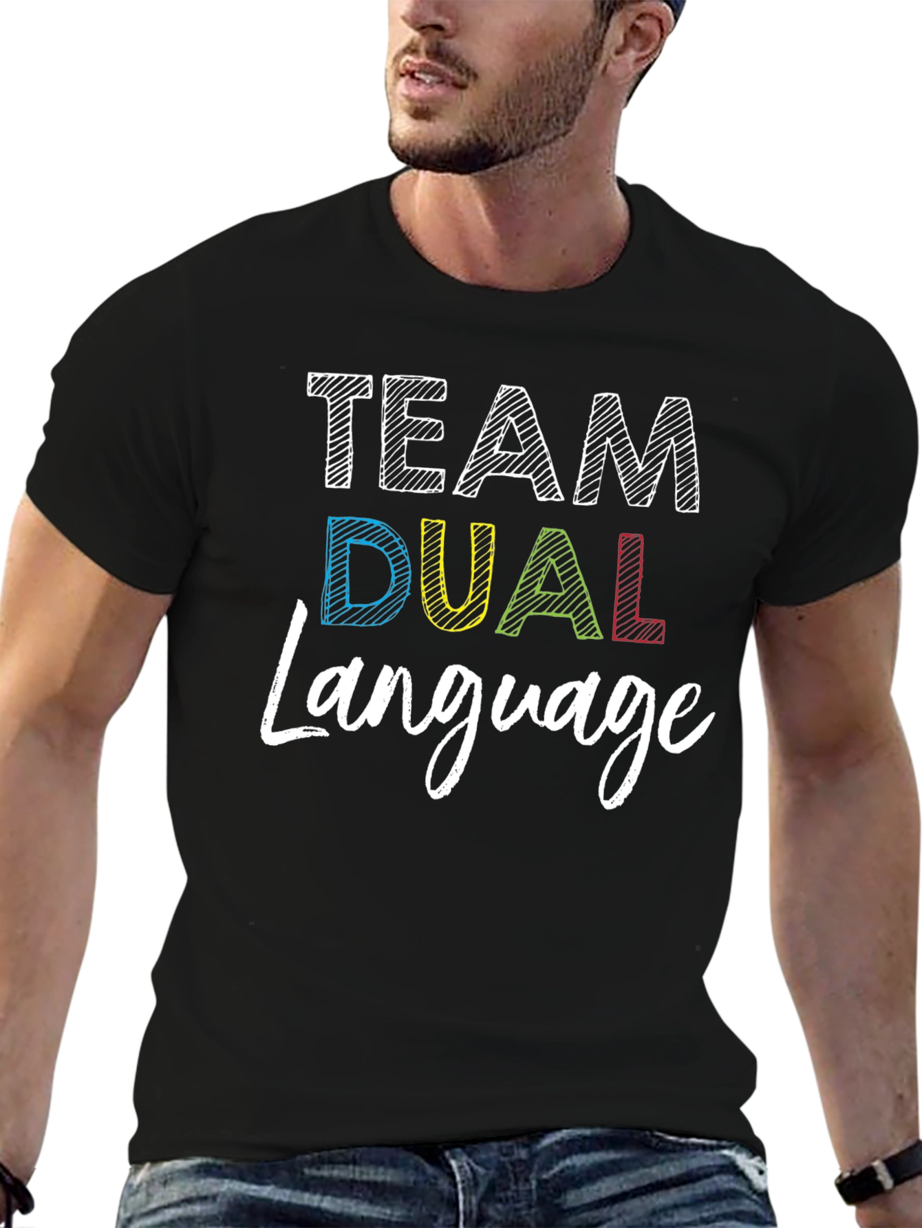 Team Dual Language T-Shirt - Teacher Appreciation