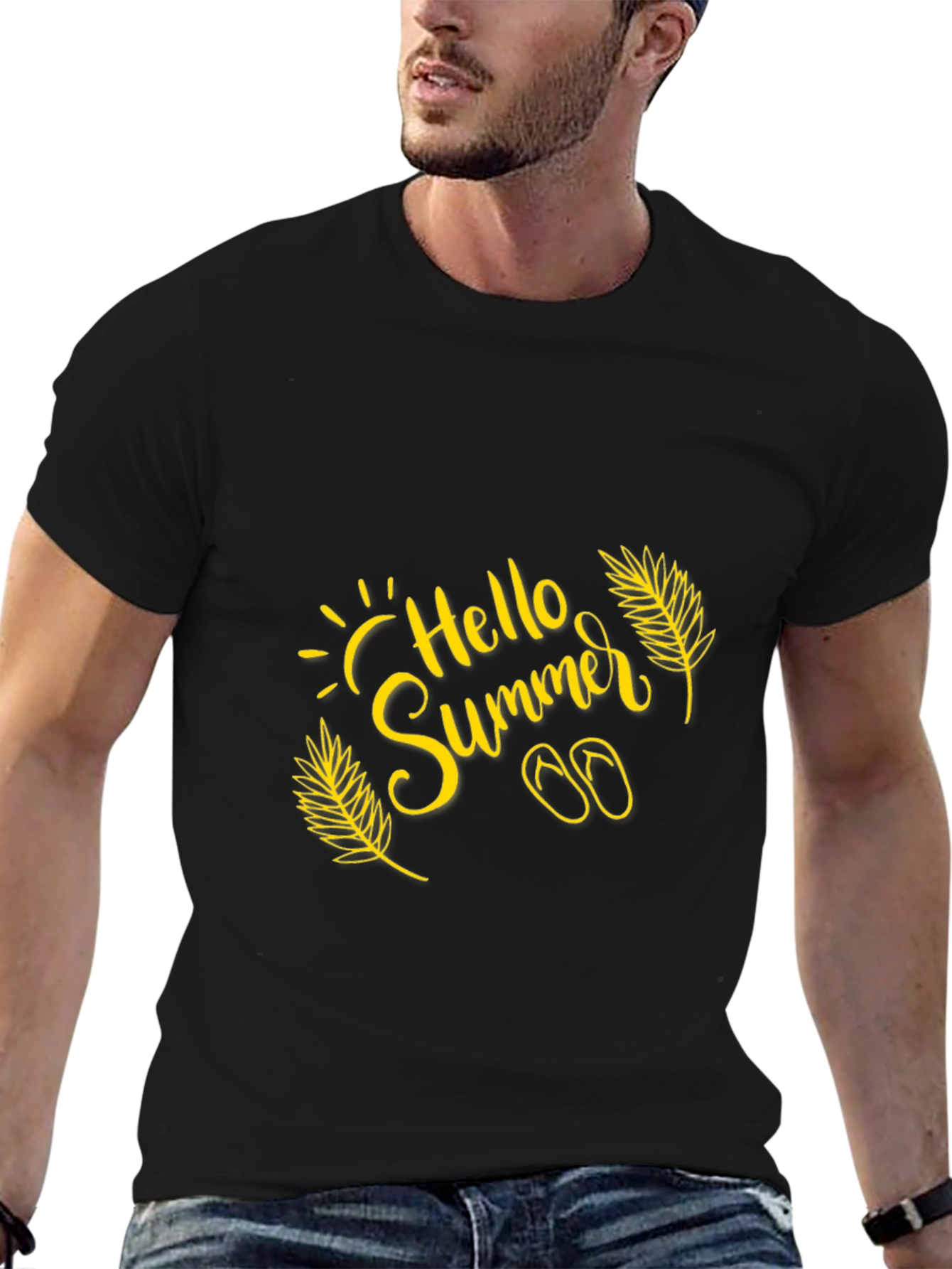 Hello Summer Black T-Shirt