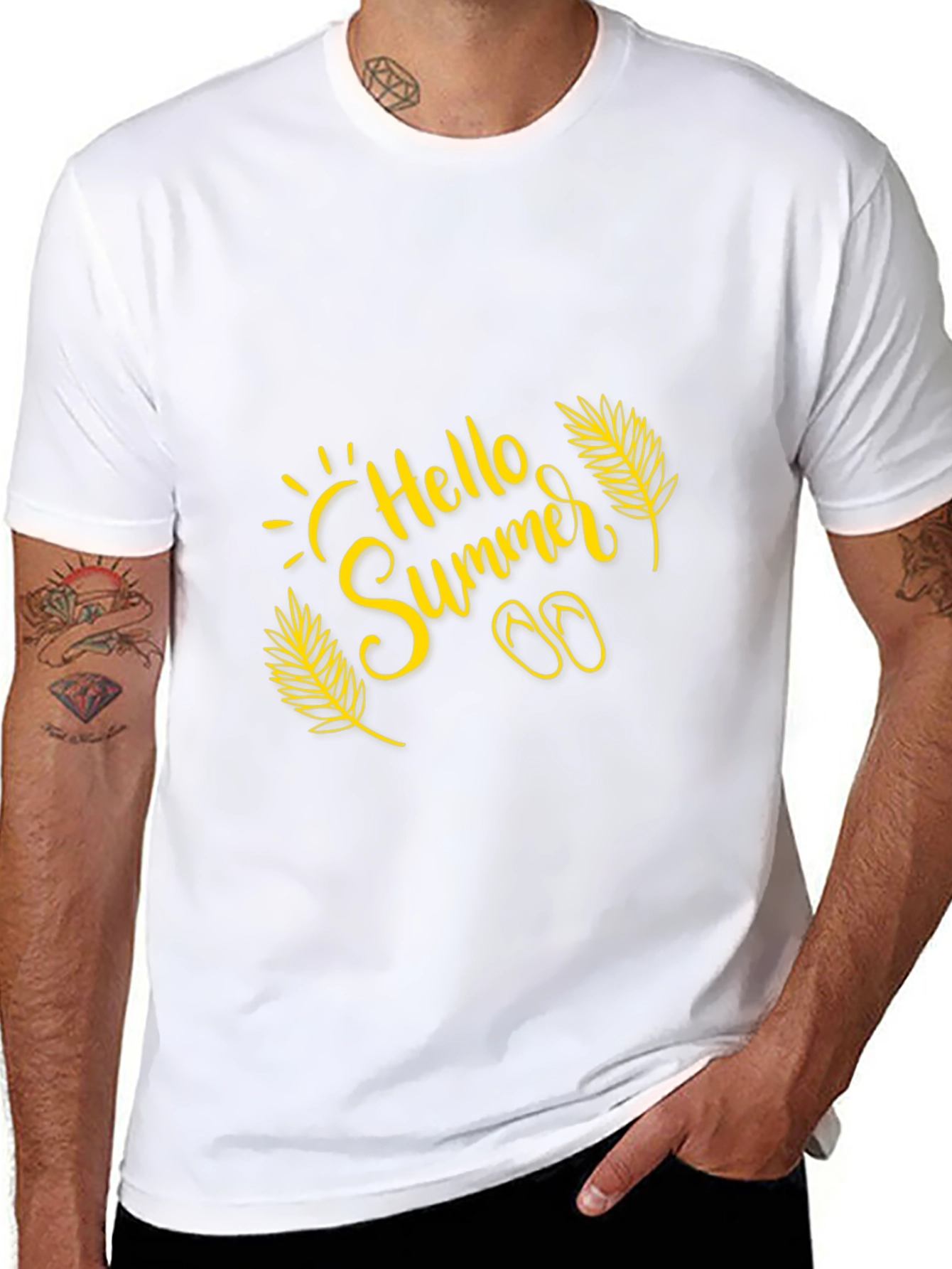 Hello Summer Black T-Shirt