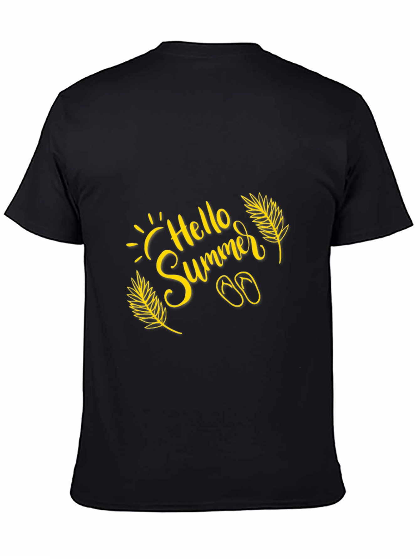 Hello Summer Black T-Shirt