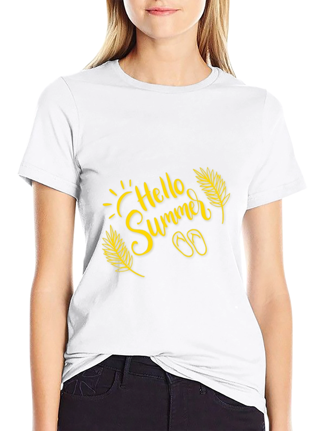 Hello Summer Black T-Shirt