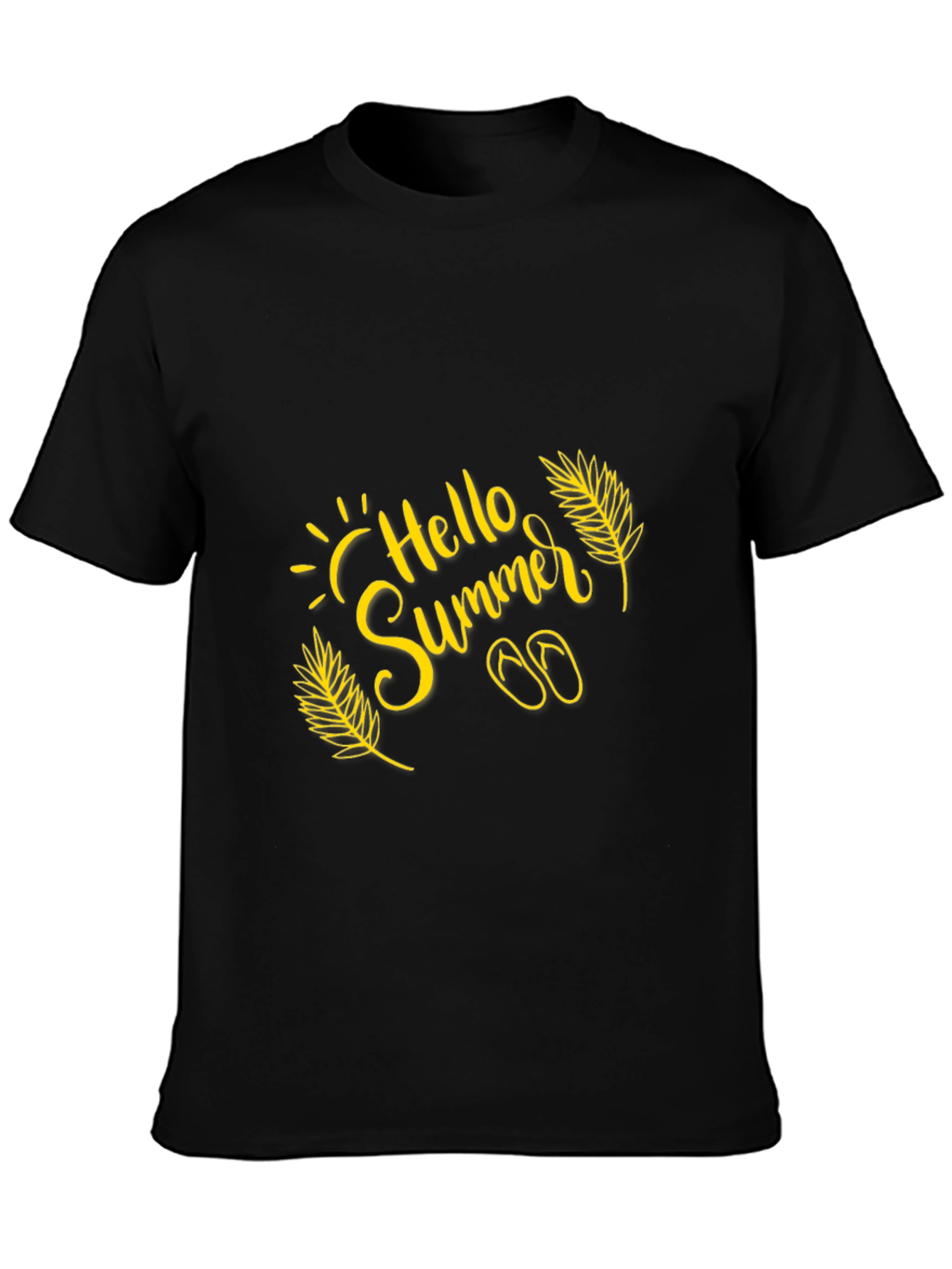 Hello Summer Black T-Shirt