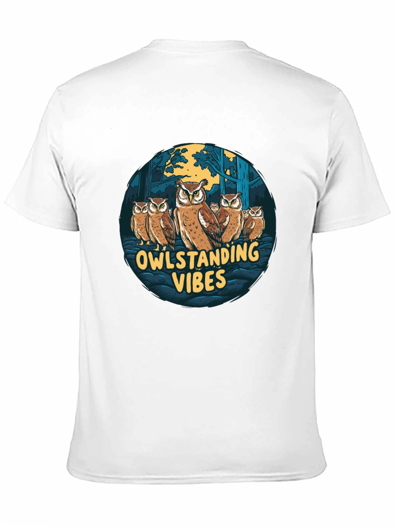 Owlstading Vibes Graphic Tee - Black Cotton Blend Shirt