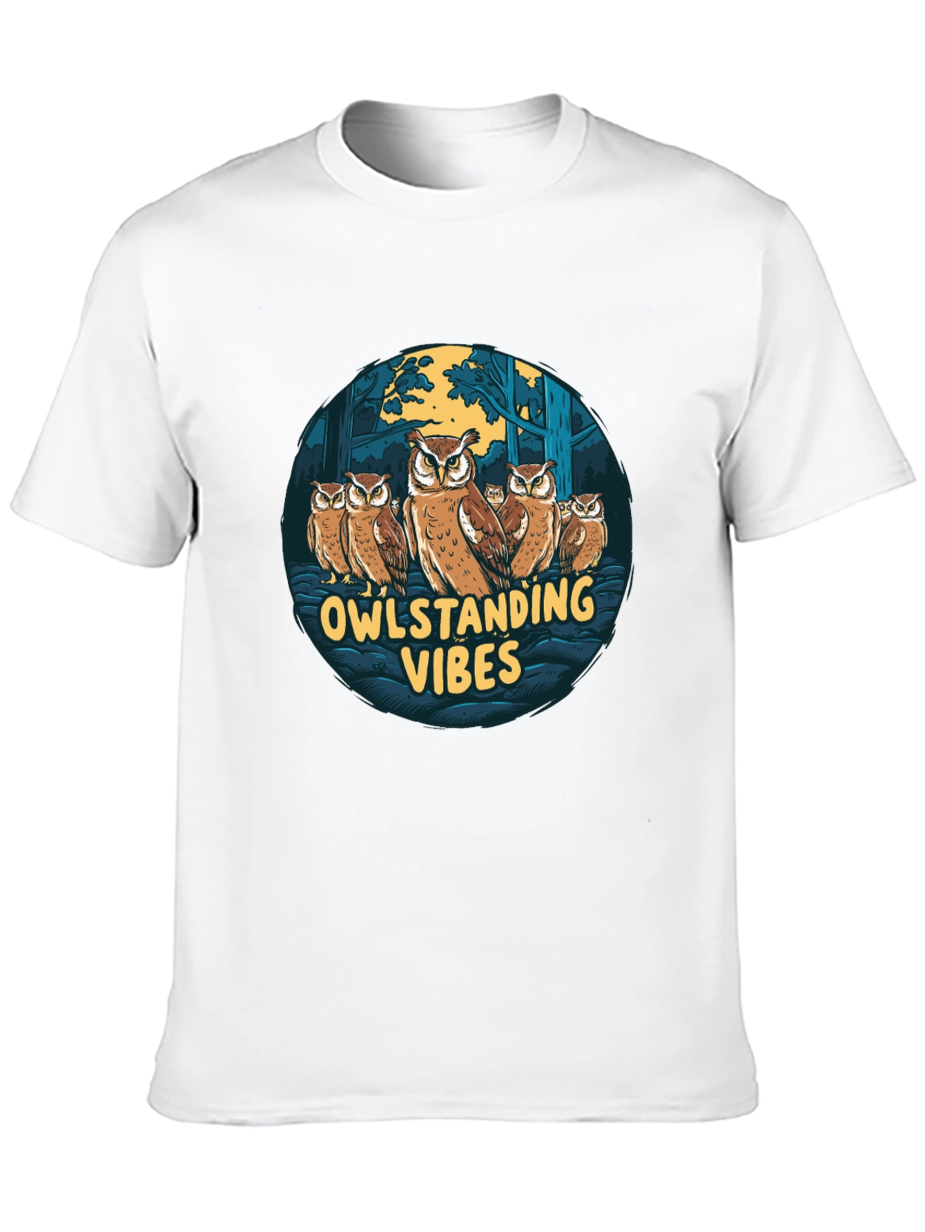 Owlstading Vibes Graphic Tee - Black Cotton Blend Shirt