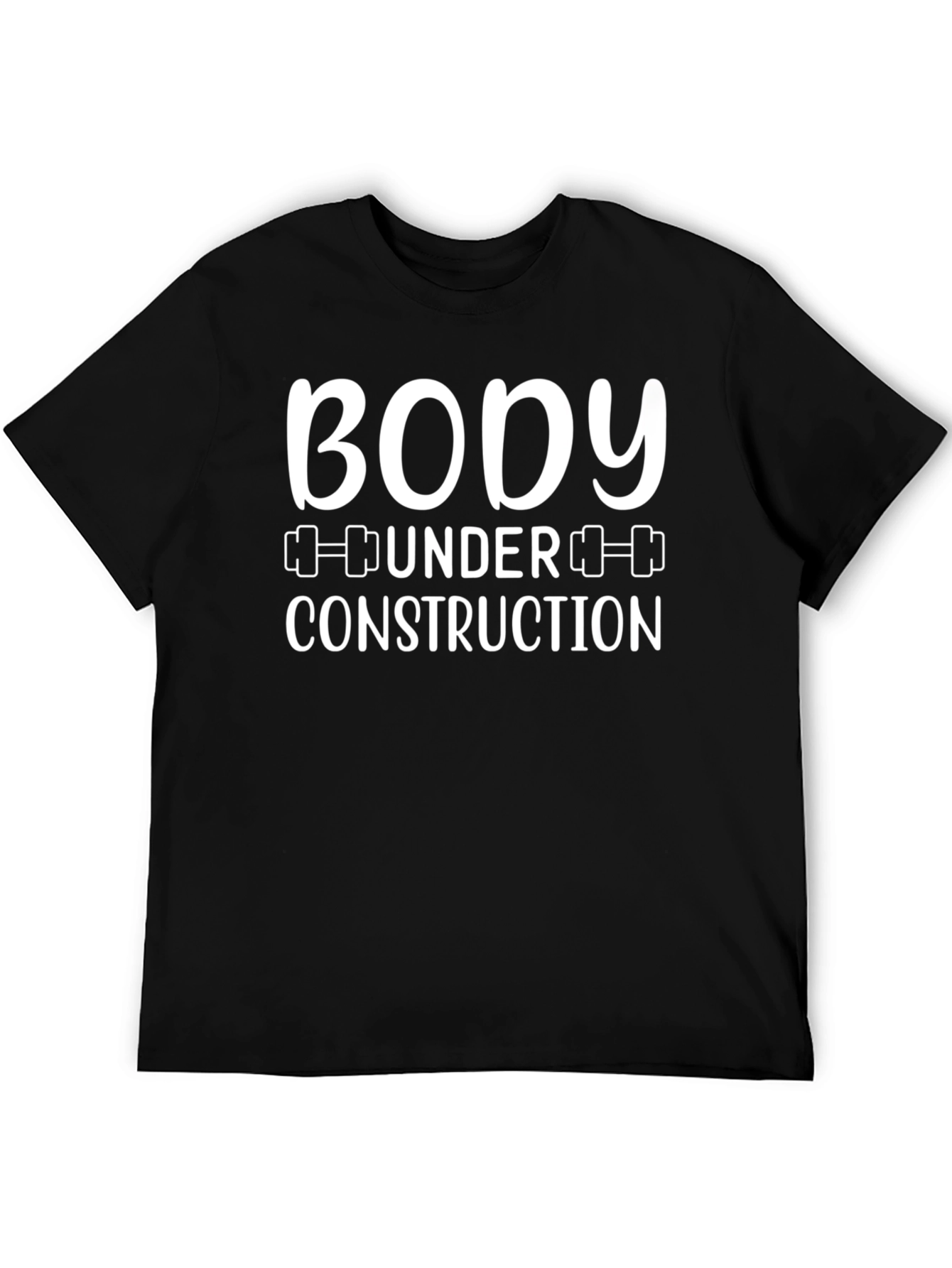 Body Under Construction Black Graphic T-Shirt