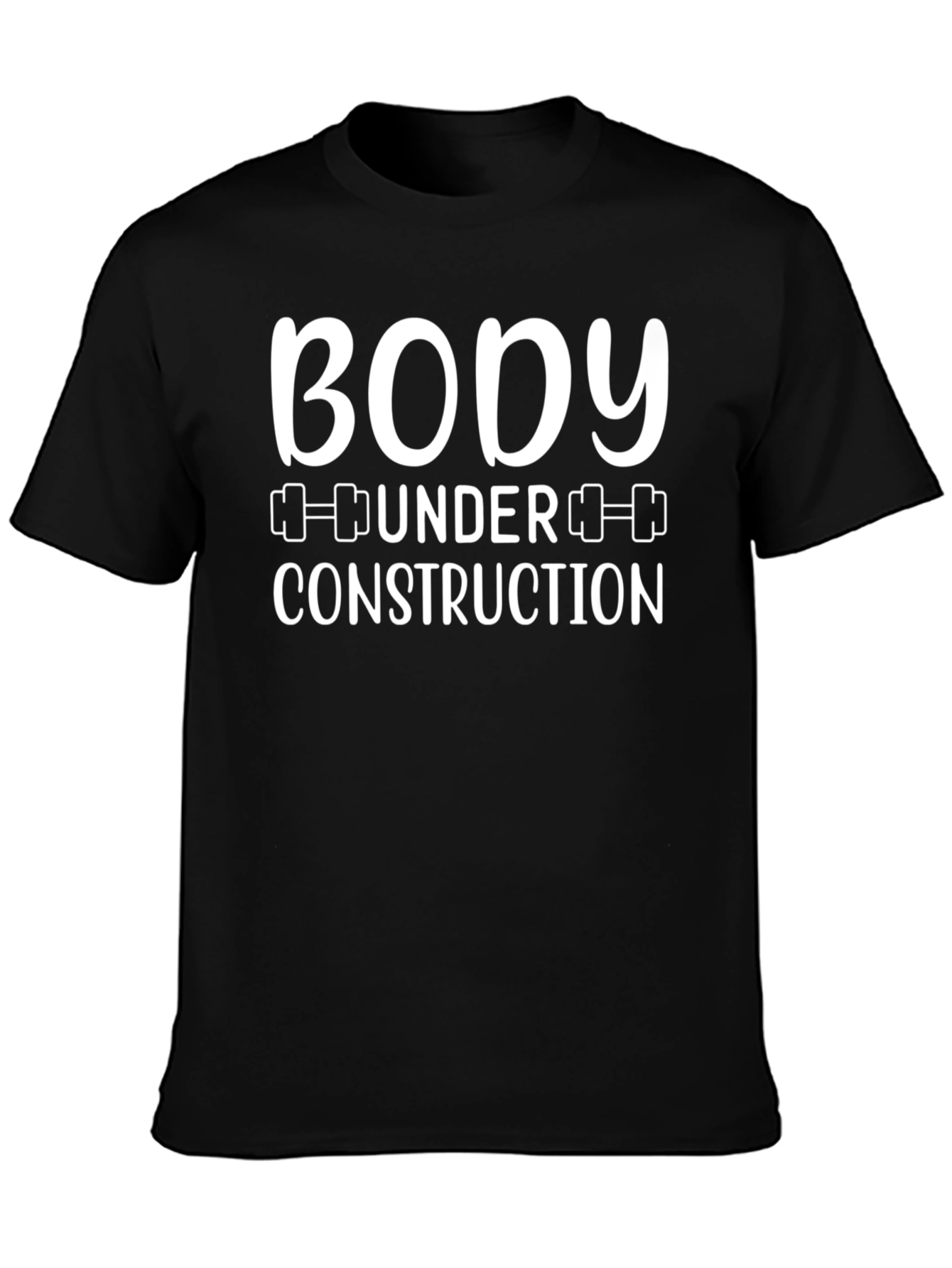 Body Under Construction Black Graphic T-Shirt