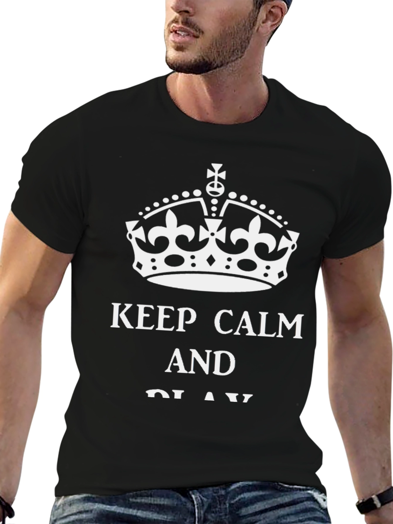 Keep Calm T-Shirt - Black Casual Tee