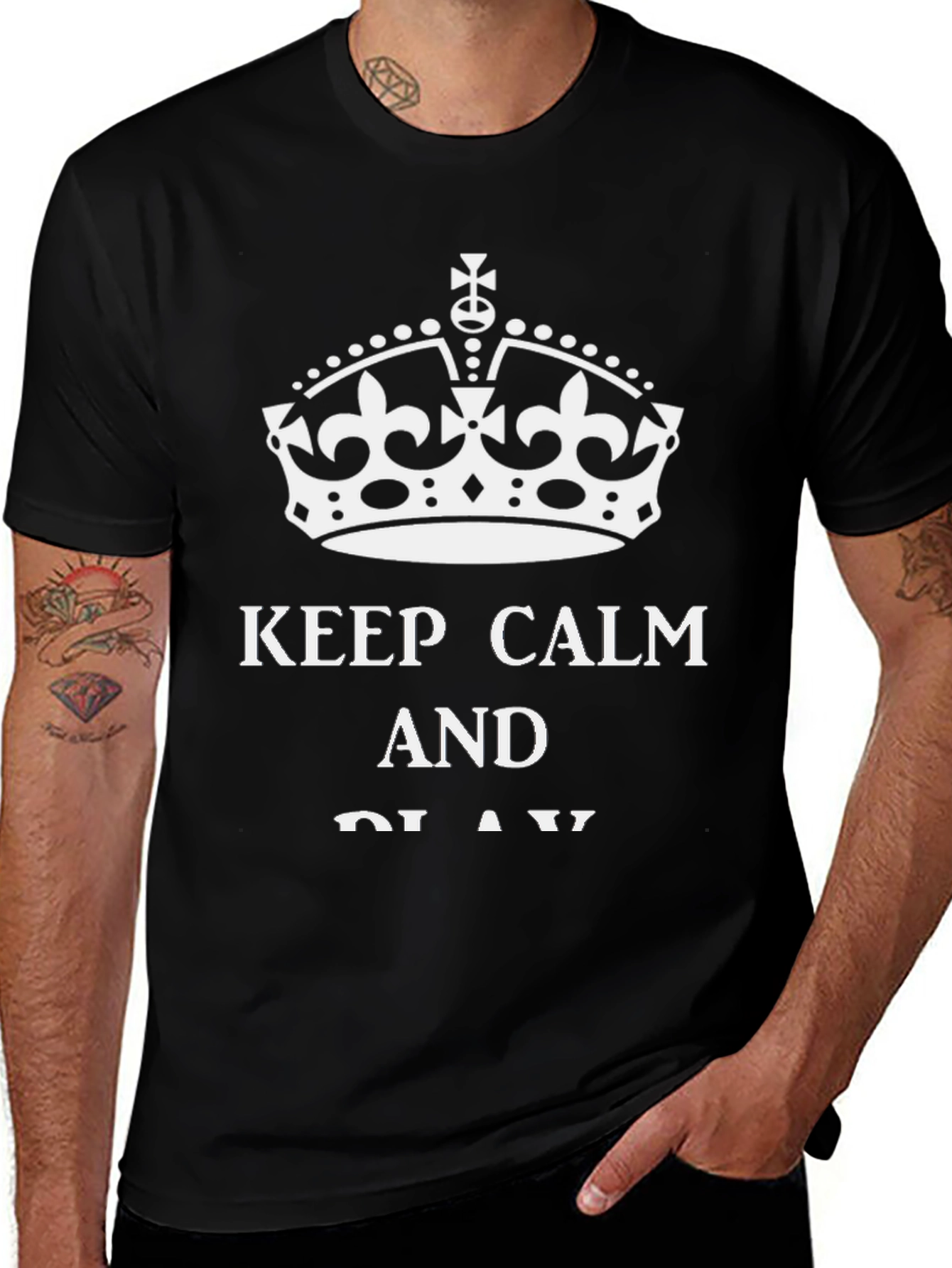 Keep Calm T-Shirt - Black Casual Tee