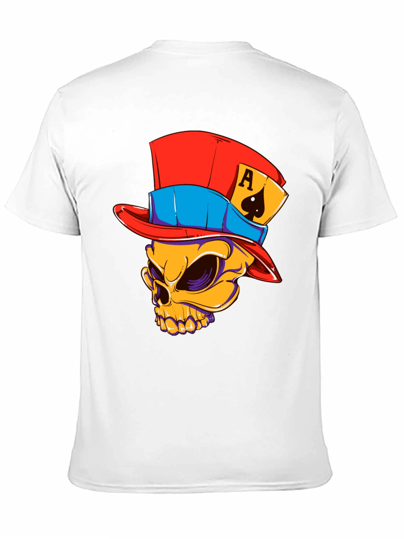Skull Ace of Spades Hat Graphic T-Shirt