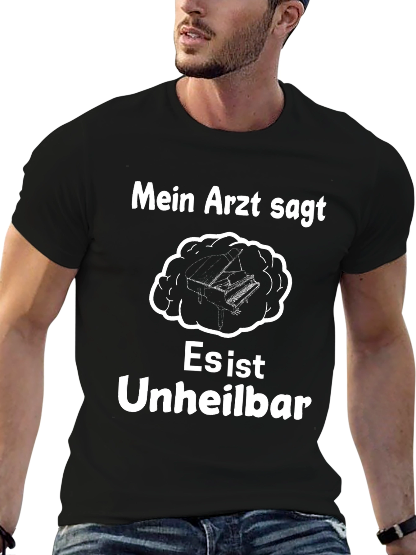 Mein Arzt Sagt T-Shirt - Piano Brain Tee