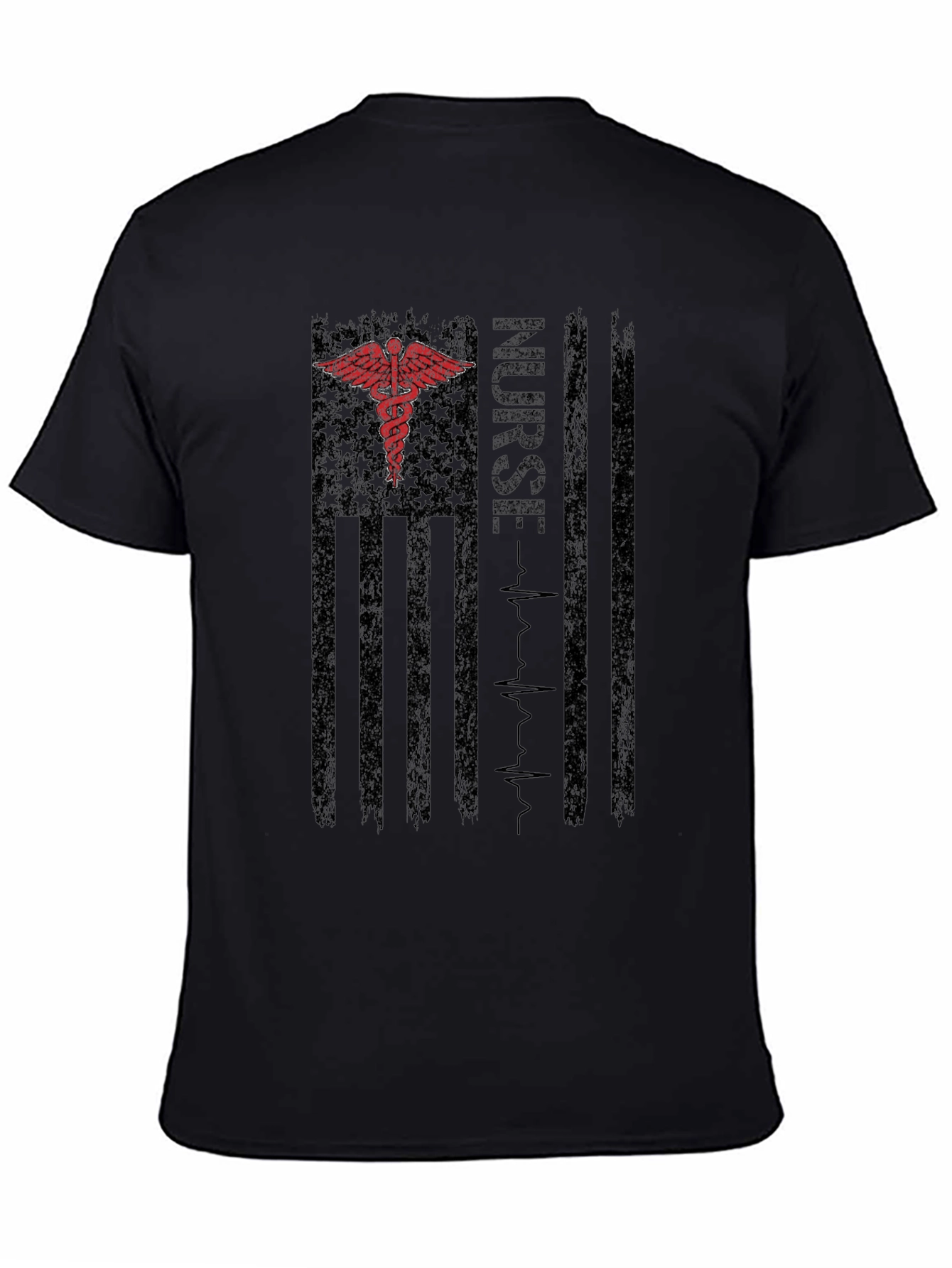 Nurse American Flag Graphic T-Shirt