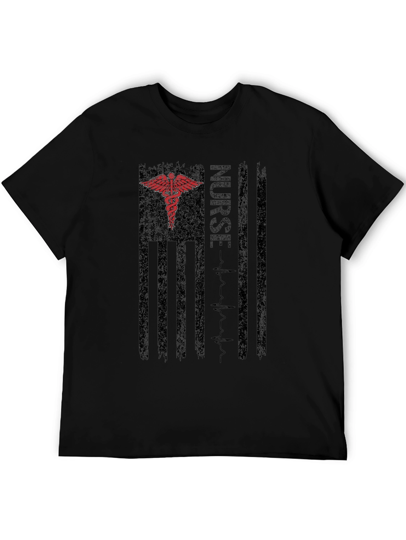 Nurse American Flag Graphic T-Shirt