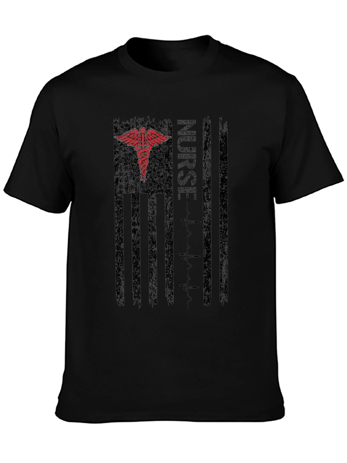 Nurse American Flag Graphic T-Shirt