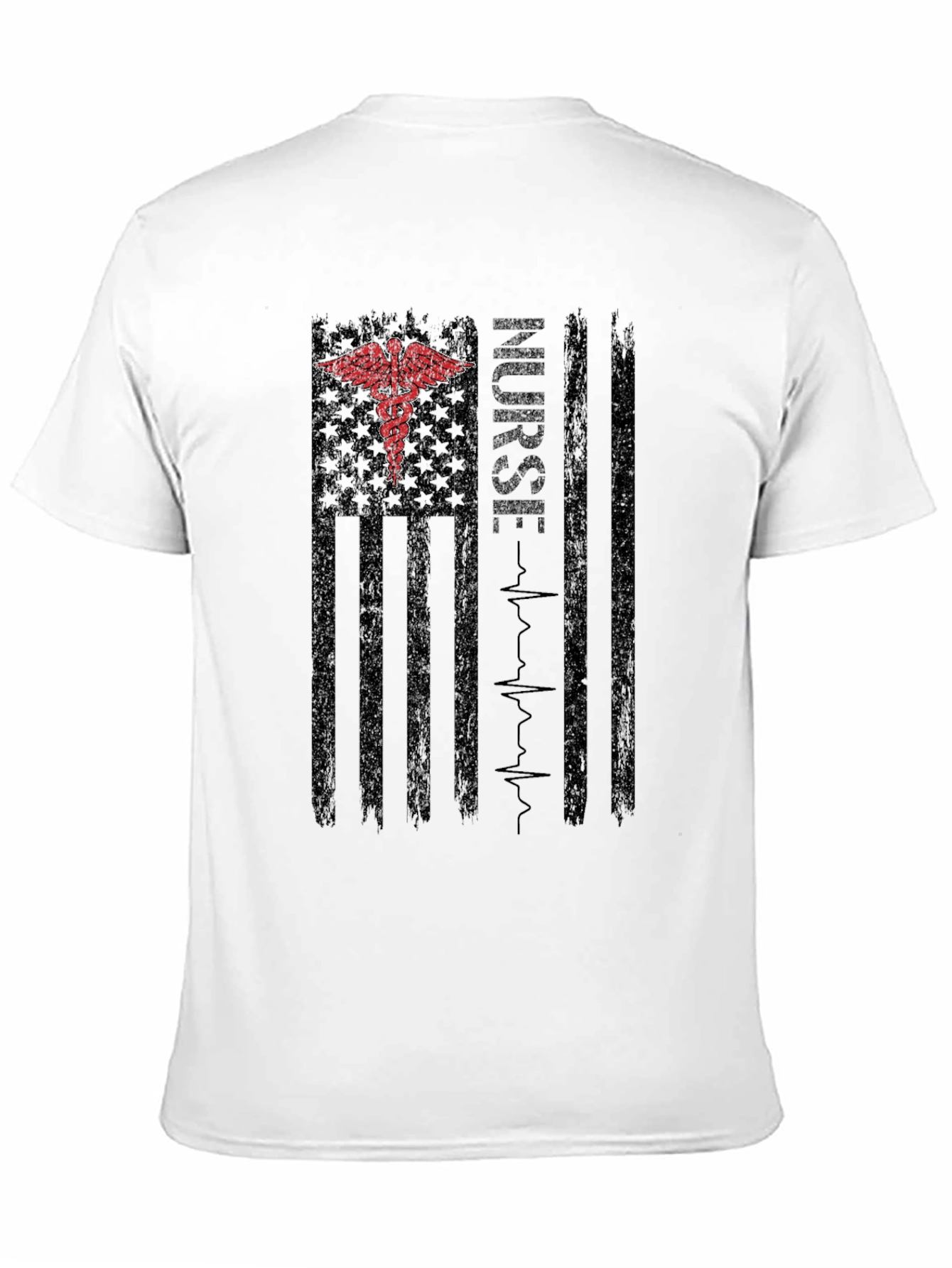 Nurse American Flag Graphic T-Shirt