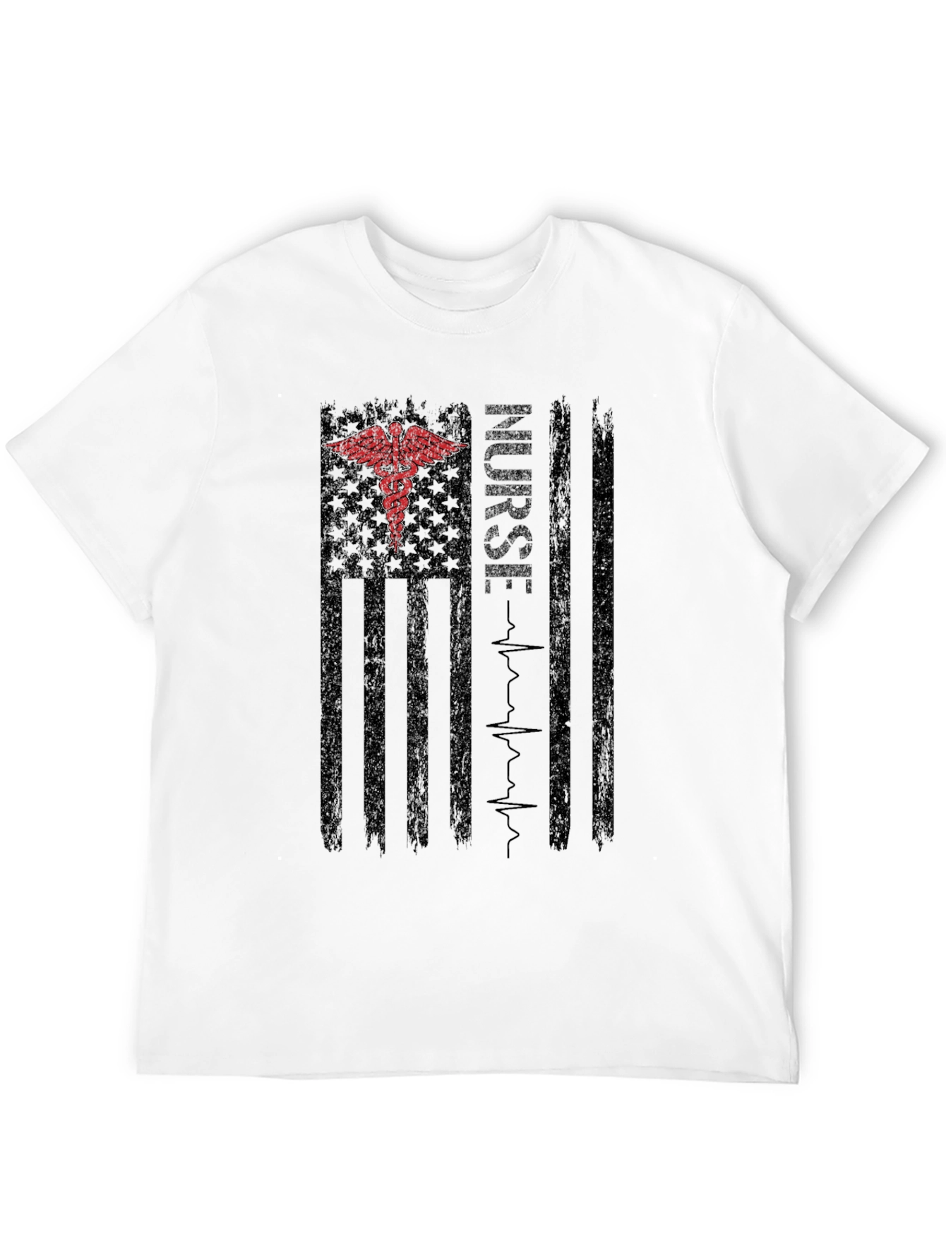 Nurse American Flag Graphic T-Shirt